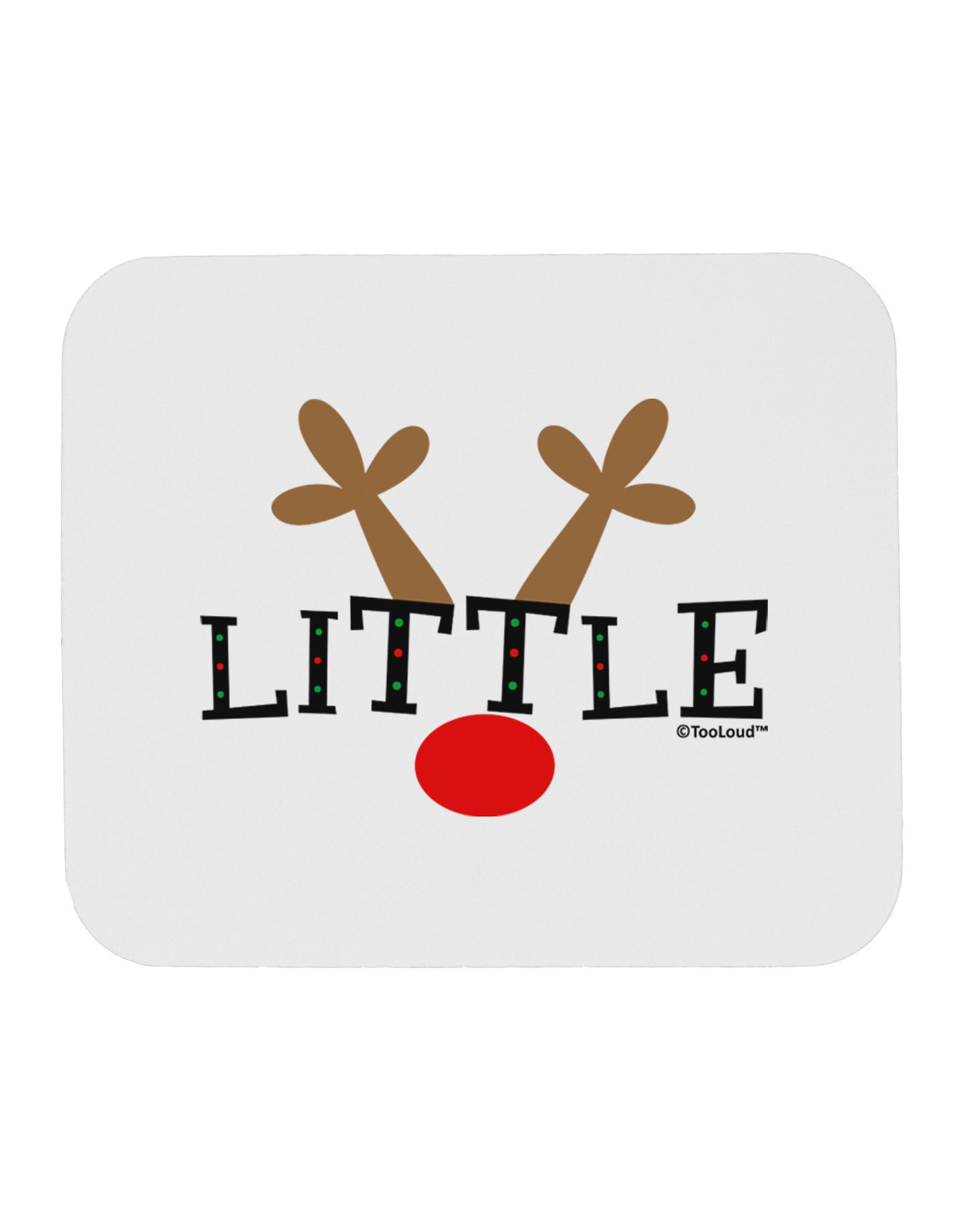Matching Family Christmas Design - Reindeer - Little Mousepad by TooLoud-TooLoud-White-Davson Sales