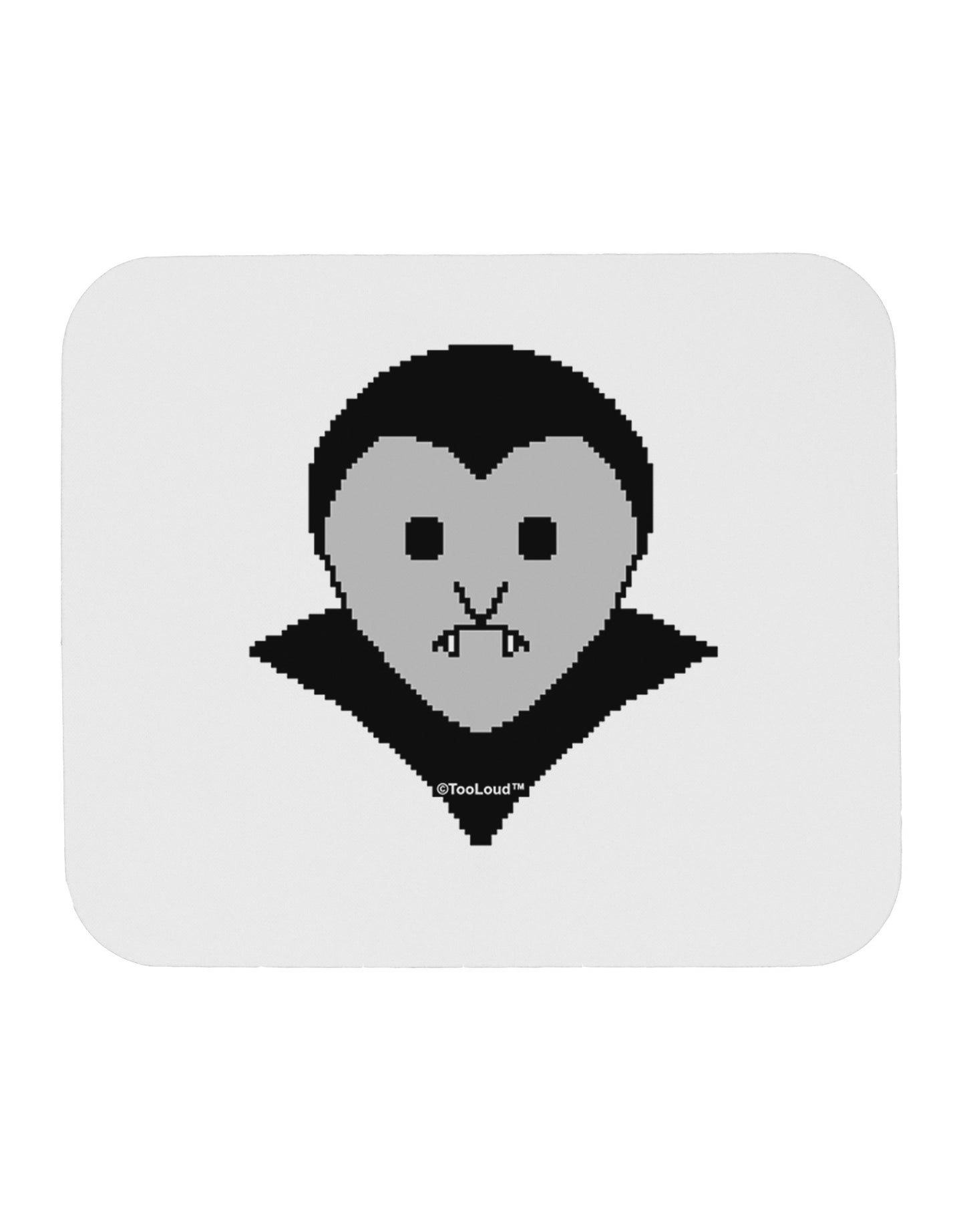 Cute Pixel Vampire Male Mousepad-TooLoud-White-Davson Sales