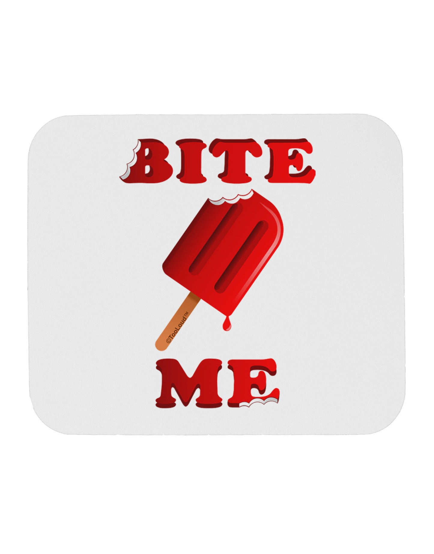 Bite Me Ice Cream Mousepad-TooLoud-White-Davson Sales