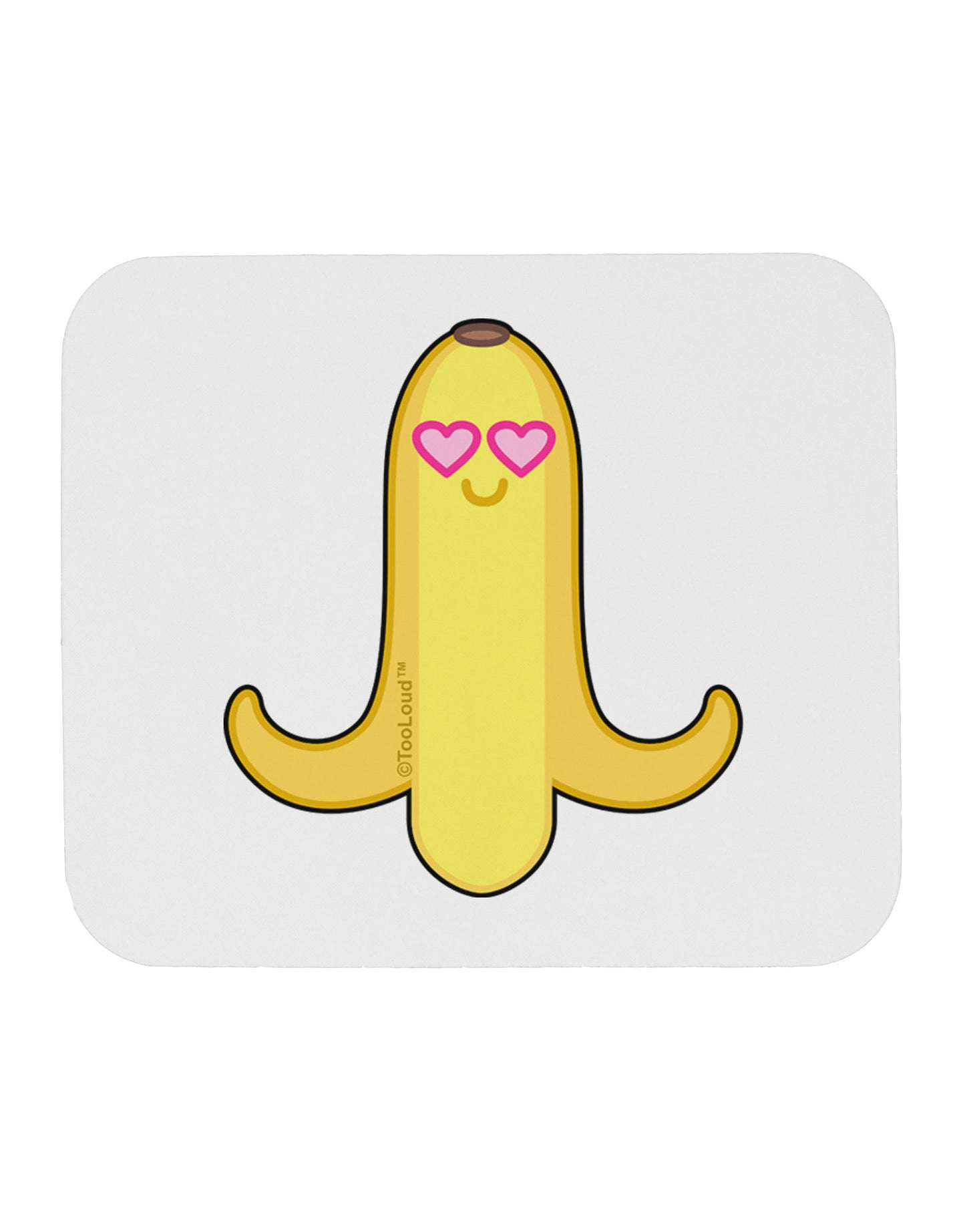 Infatuated Banana - Heart Eyes Mousepad by TooLoud-TooLoud-White-Davson Sales