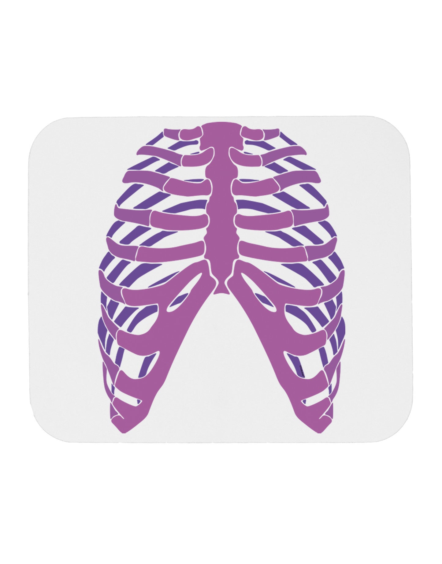Human Purple Skeleton Bones Ribcage Mousepad-TooLoud-White-Davson Sales