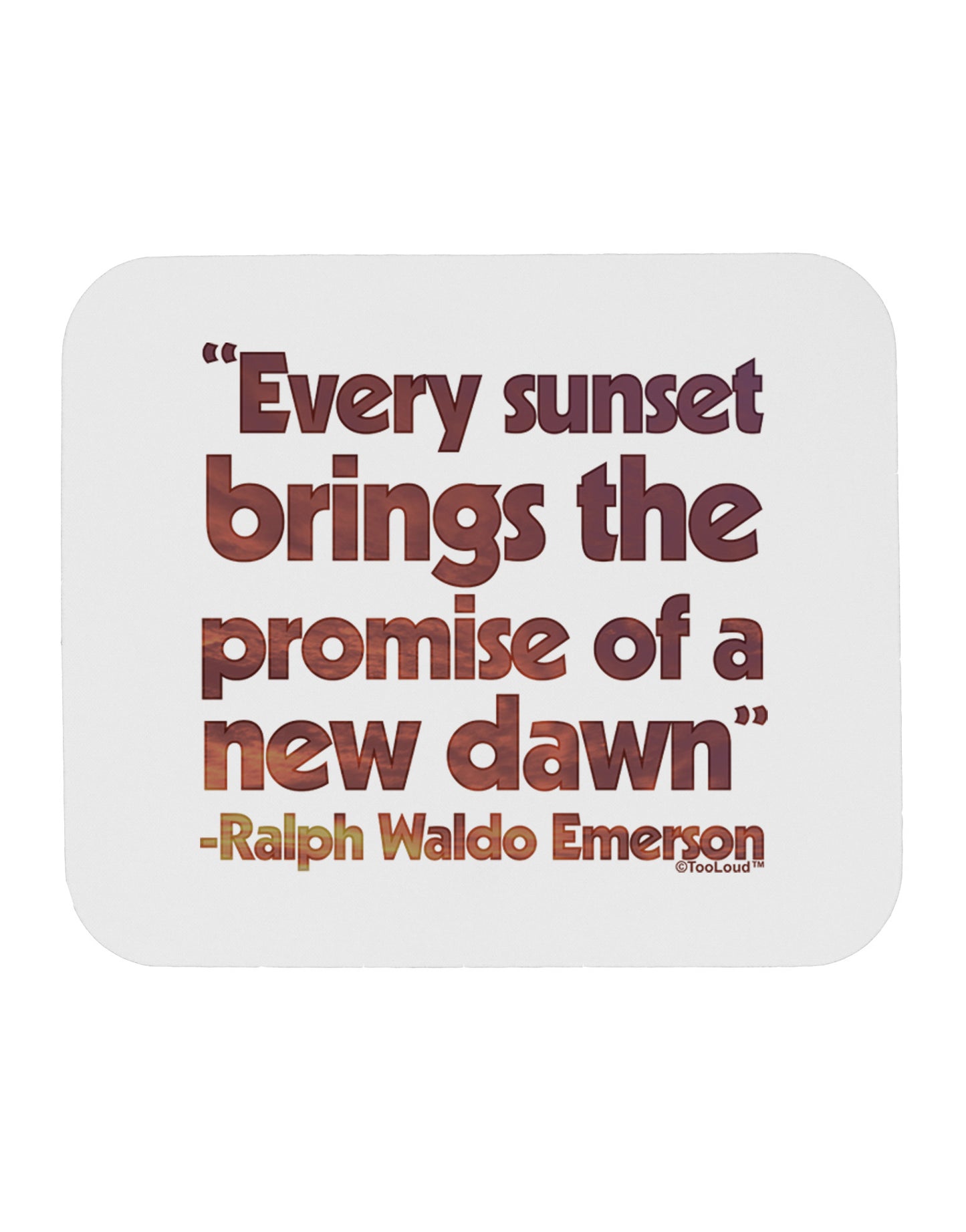 Emerson Sunset Quote Mousepad-Mousepads-TooLoud-Davson Sales
