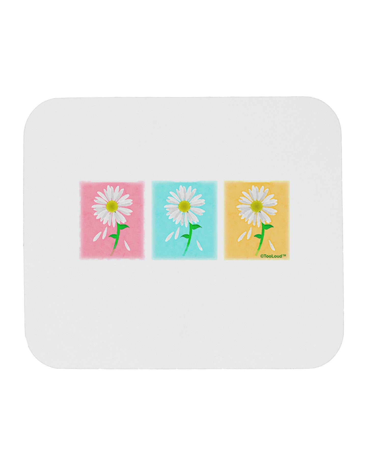Pretty Daisies Watercolor Mousepad-Mousepads-TooLoud-Davson Sales