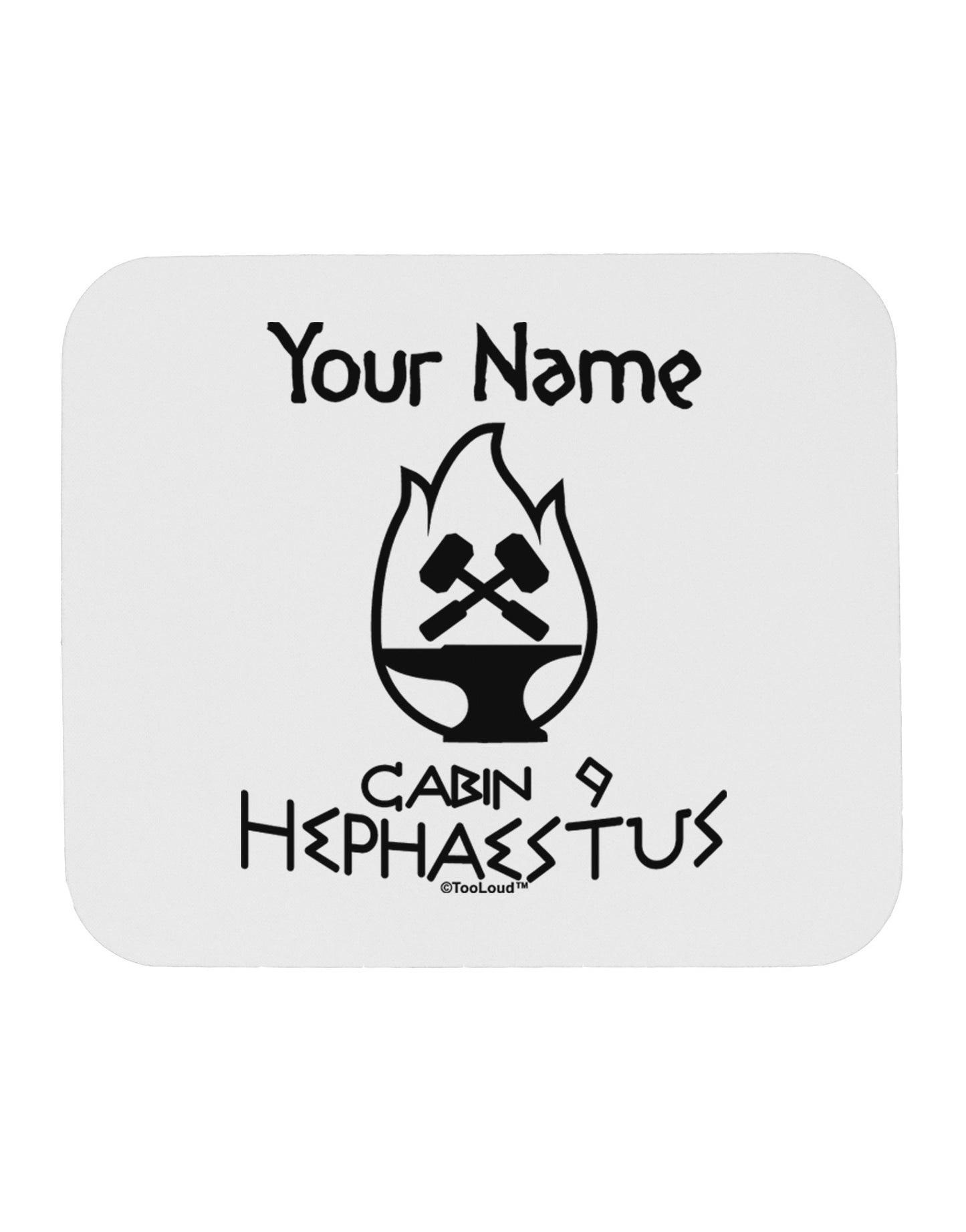 Personalized Cabin 9 Hephaestus Mousepad-TooLoud-White-Davson Sales