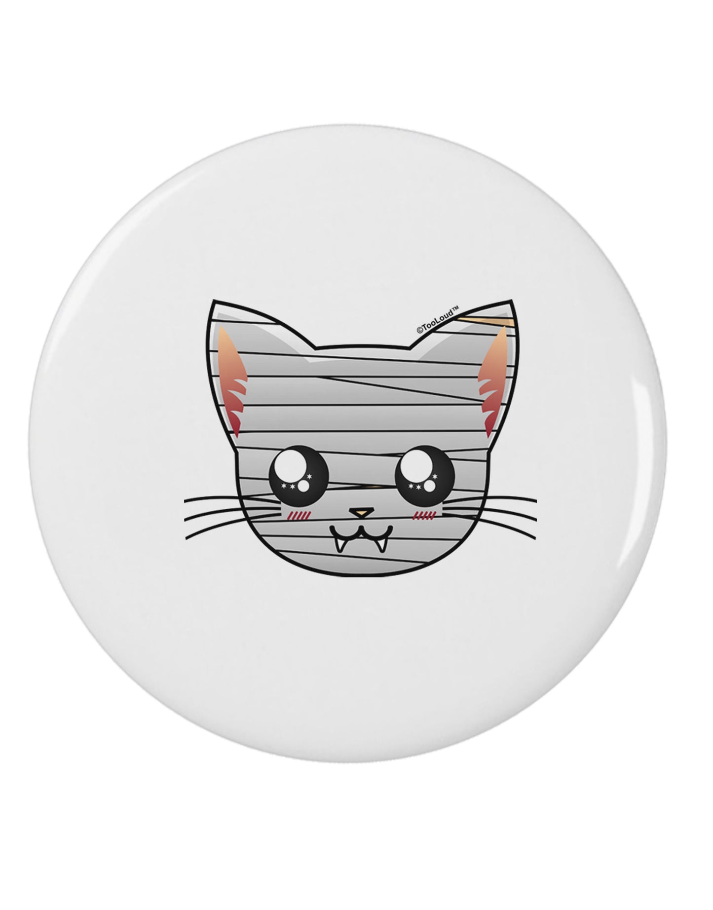 Mummy Kitty 2.25" Round Pin Button by TooLoud-Round Pin Button-TooLoud-White-2.25in-Davson Sales