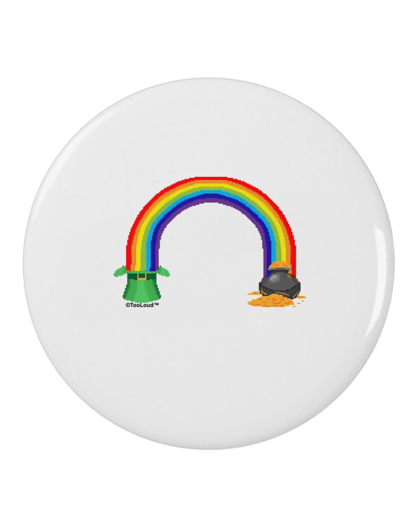 Pixel Pot of Gold 2.25" Round Pin Button-Round Pin Button-TooLoud-White-2.25in-Davson Sales