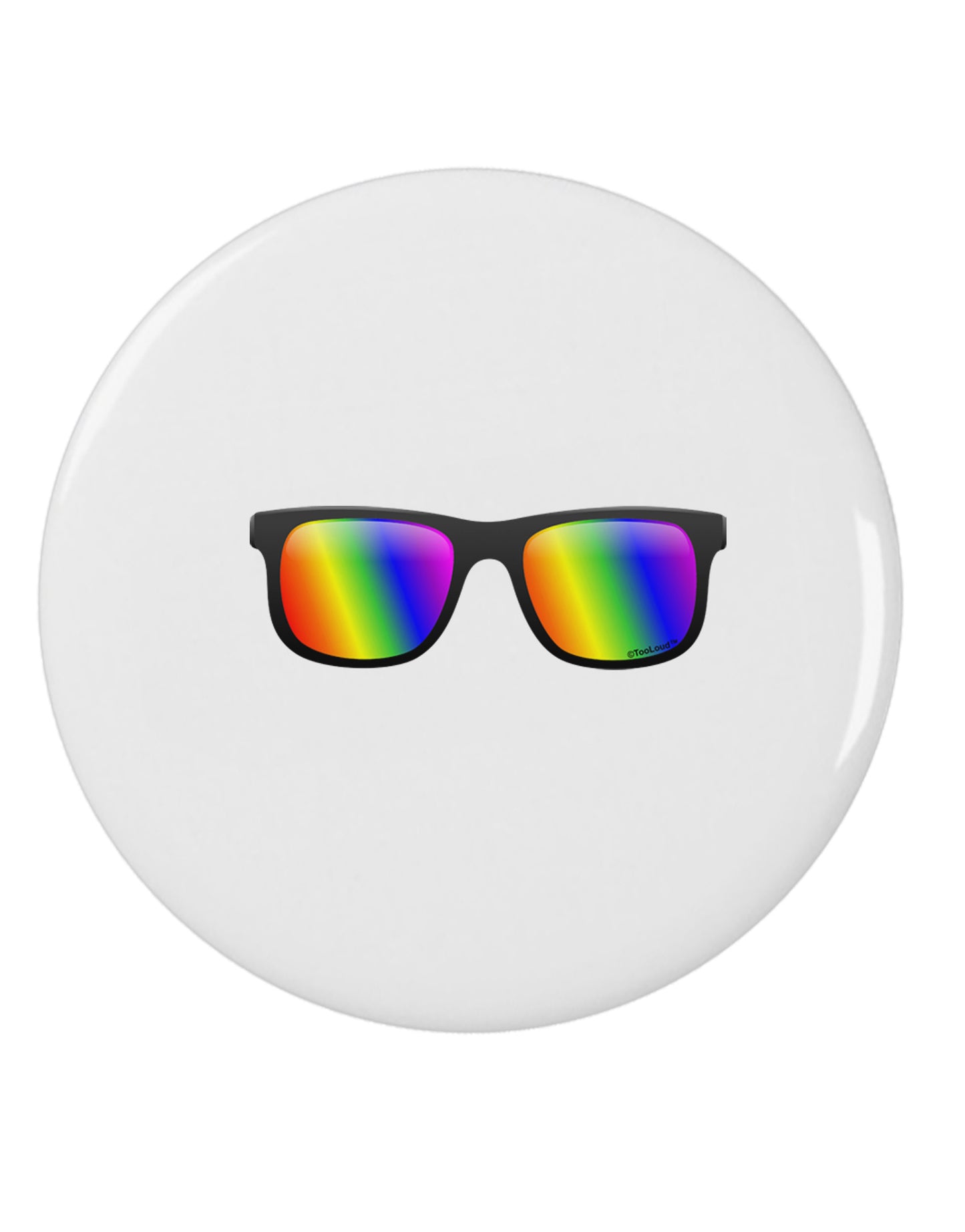 Pride Rainbow Lenses 2.25" Round Pin Button by TooLoud-Round Pin Button-TooLoud-White-2.25in-Davson Sales