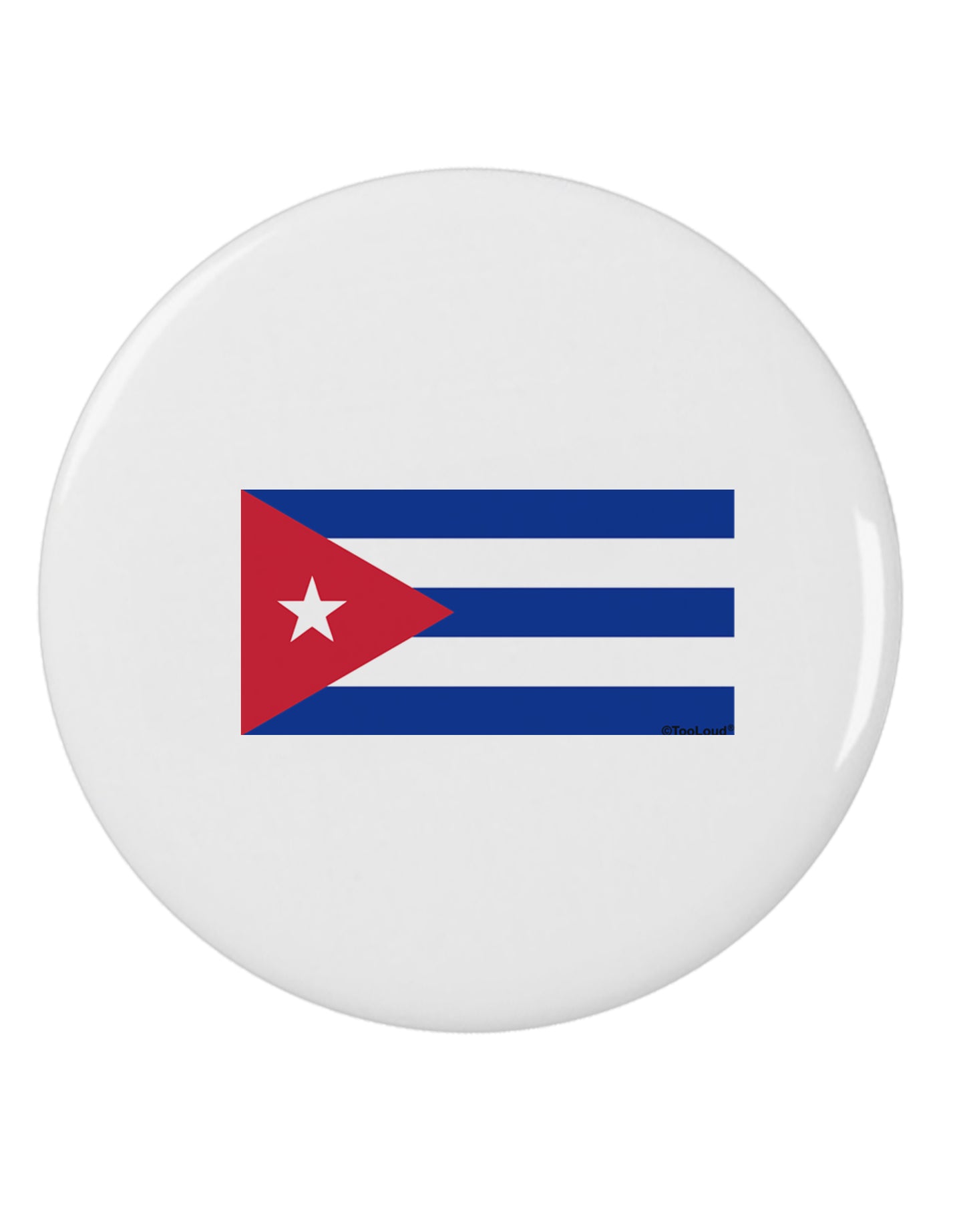 Cuba Flag Cubana 2.25" Round Pin Button by TooLoud-TooLoud-White-2.25in-Davson Sales