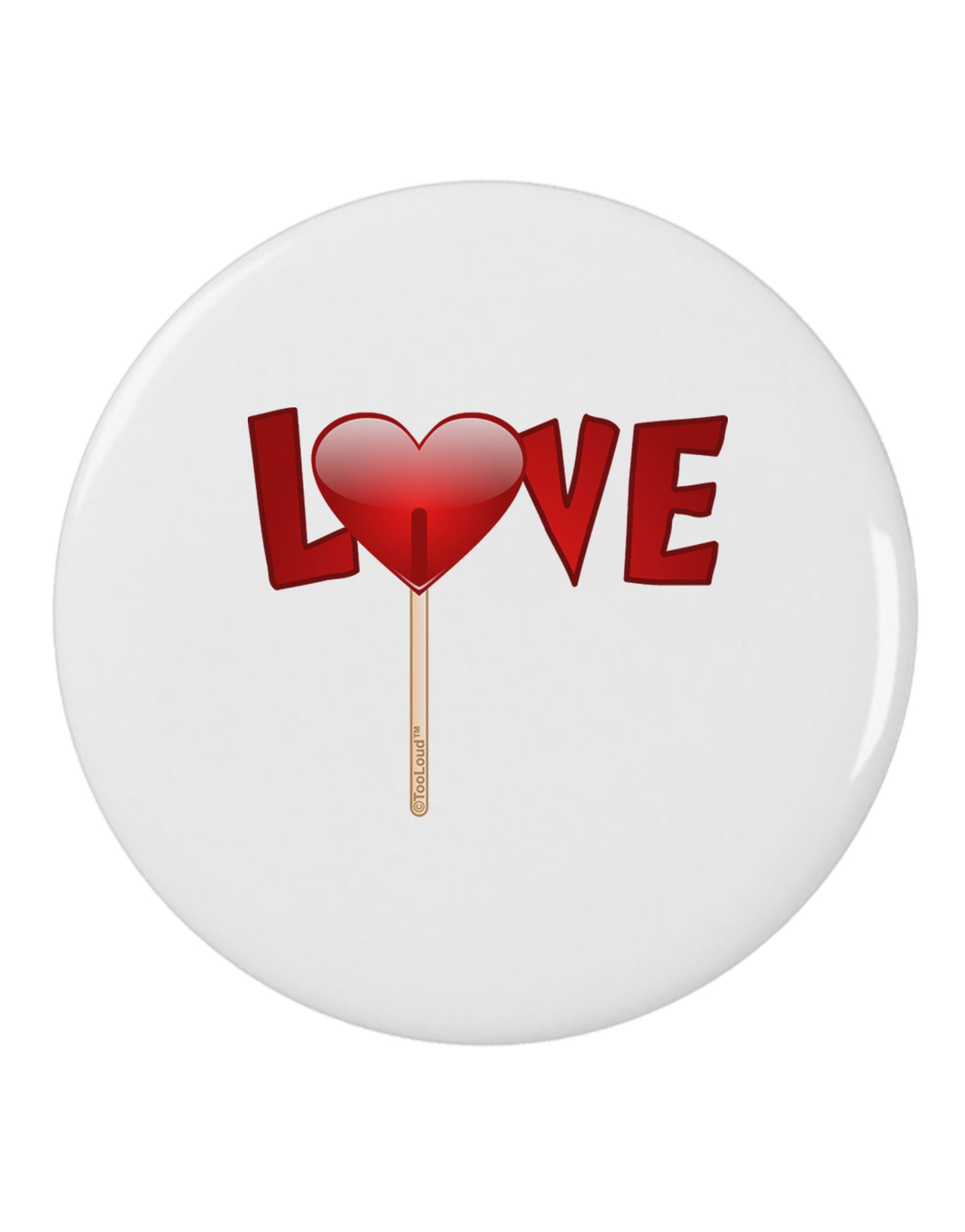 Love Lollipop 2.25" Round Pin Button-Round Pin Button-TooLoud-White-2.25in-Davson Sales