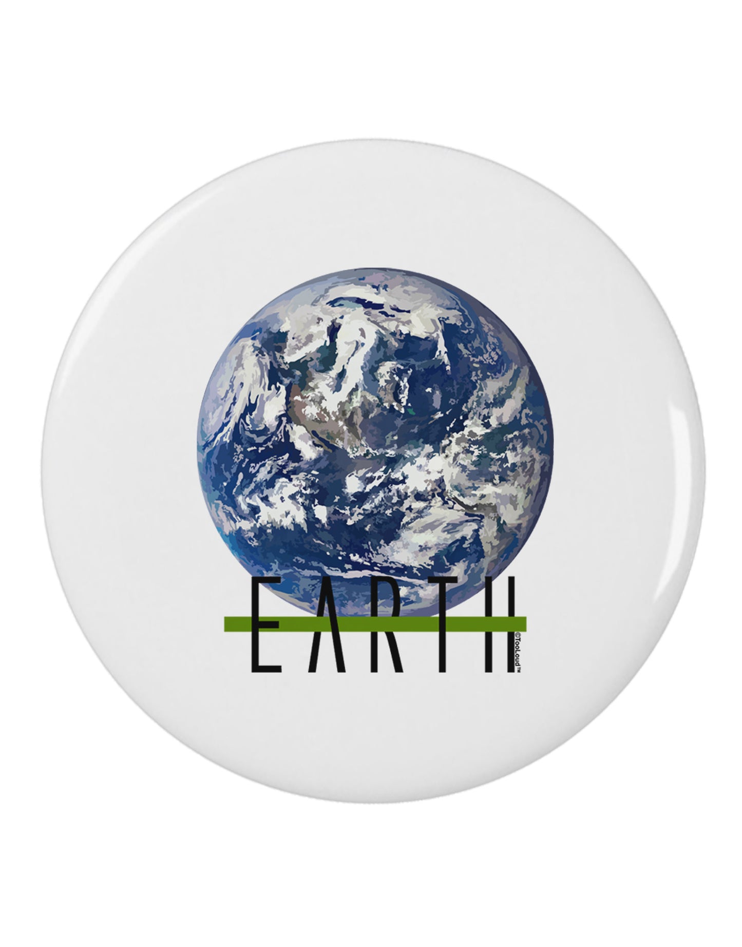 Planet Earth Text 2.25" Round Pin Button by TooLoud-Round Pin Button-TooLoud-White-2.25in-Davson Sales