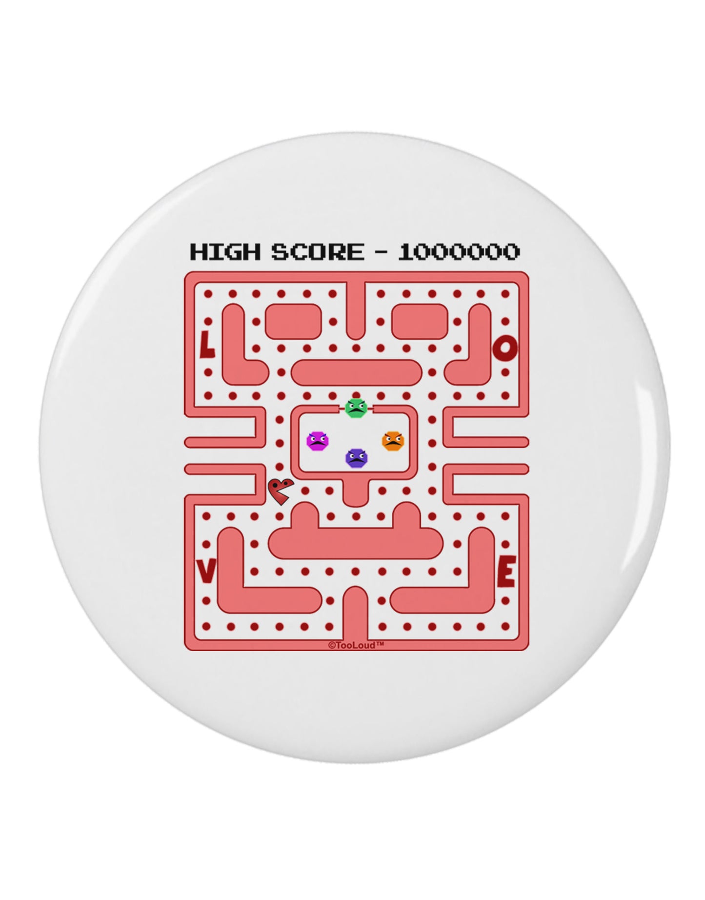 Retro Heart Man 2.25" Round Pin Button-Round Pin Button-TooLoud-White-2.25in-Davson Sales