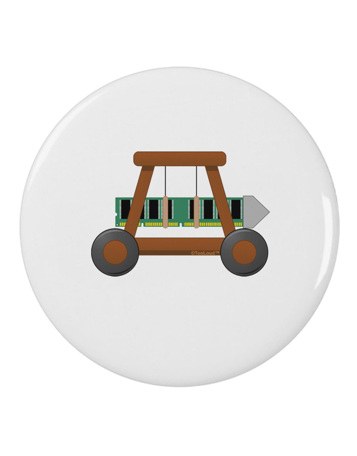 Battering RAM 2.25" Round Pin Button-Round Pin Button-TooLoud-White-2.25in-Davson Sales