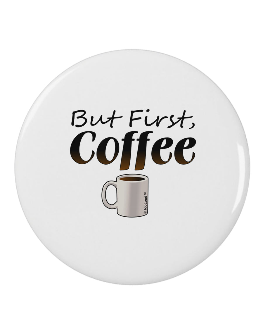 Essential Coffee Enthusiast 2.25" Round Pin Button - TooLoud-TooLoud-White-2.25in-Davson Sales