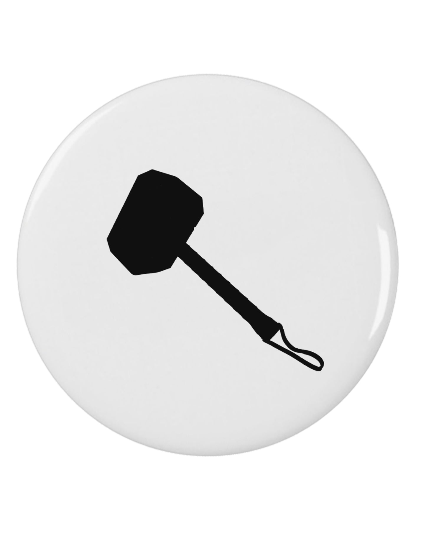 Thors Hammer Nordic Runes Lucky Odin Mjolnir Valhalla 2.25" Round Pin Button by TooLoud-TooLoud-White-2.25in-Davson Sales