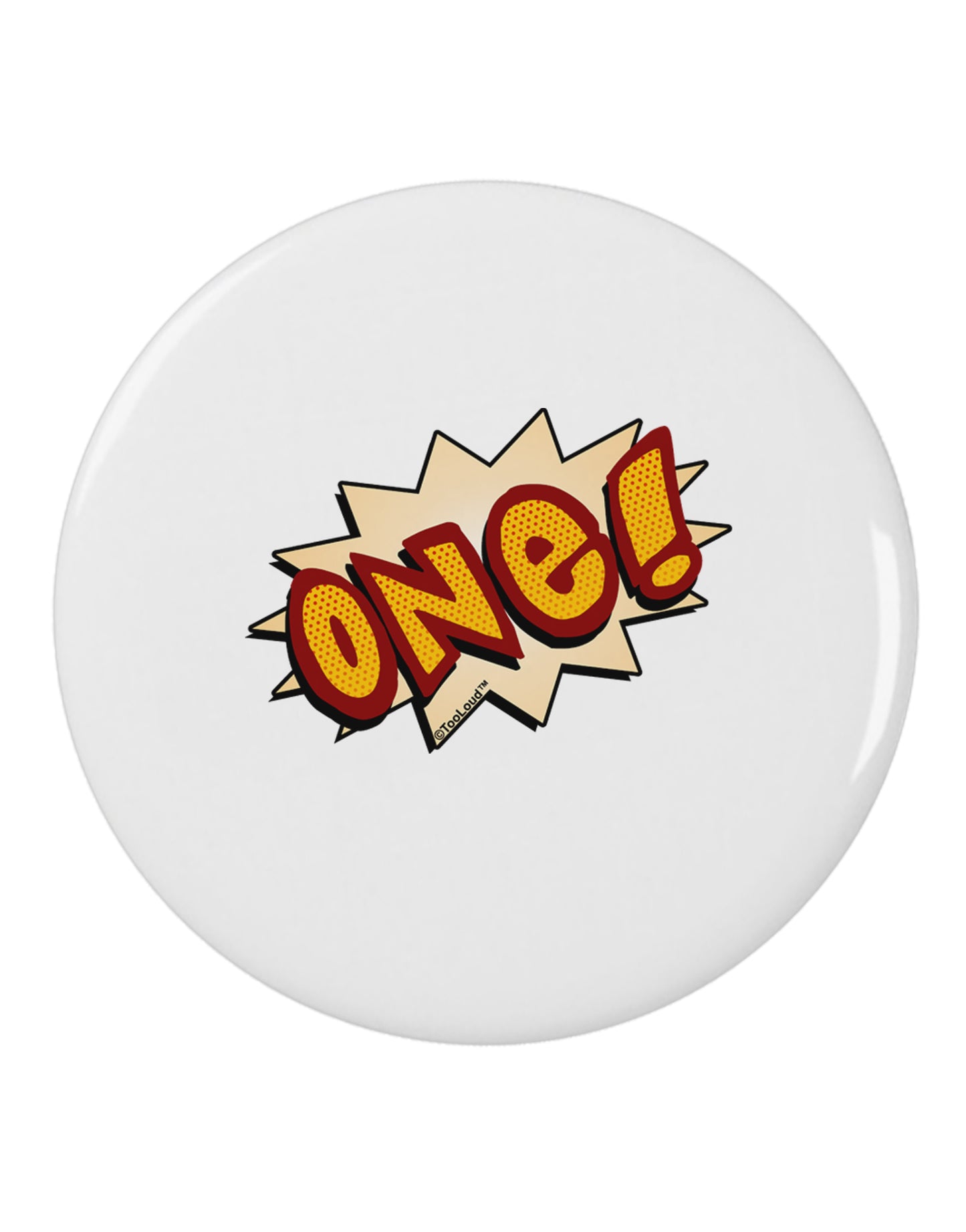 Onomatopoeia One Birthday 2.25" Round Pin Button by TooLoud-Round Pin Button-TooLoud-White-2.25in-Davson Sales