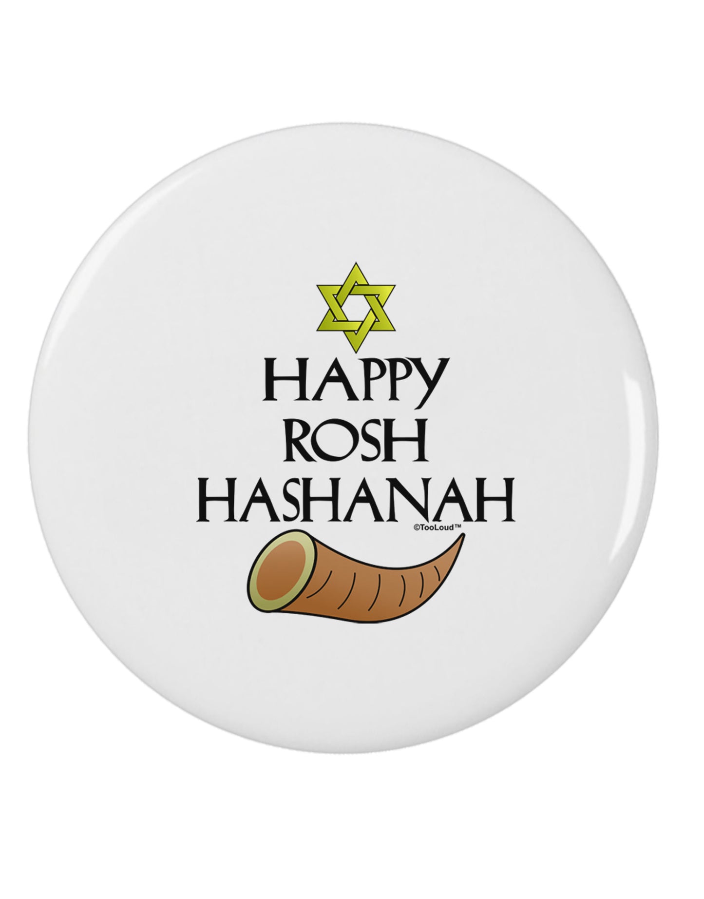 Happy Rosh Hashanah 2.25" Round Pin Button by TooLoud-Round Pin Button-TooLoud-White-2.25in-Davson Sales