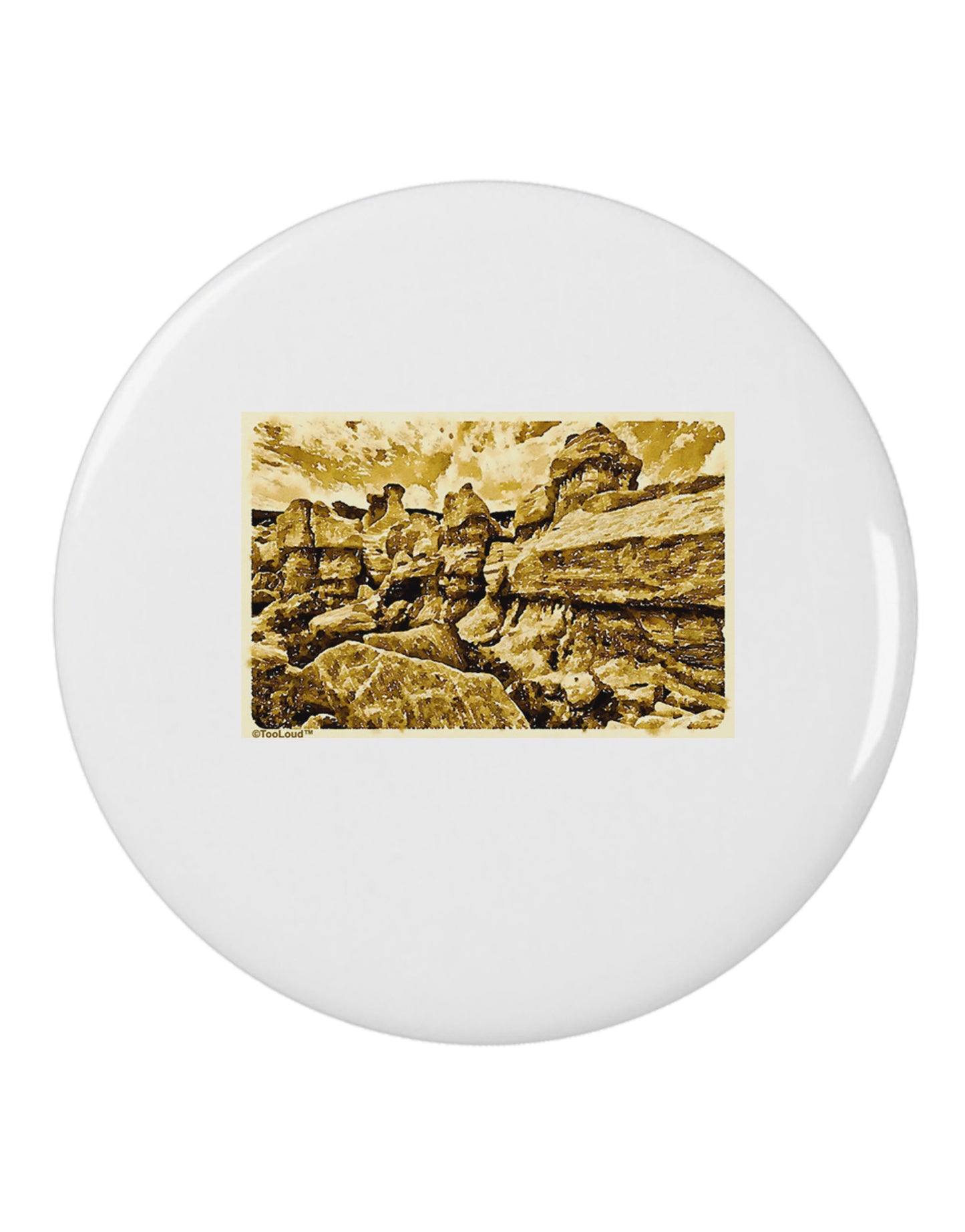 Watercolor Mountains Colorado 2.25" Round Pin Button-Round Pin Button-TooLoud-White-2.25in-Davson Sales