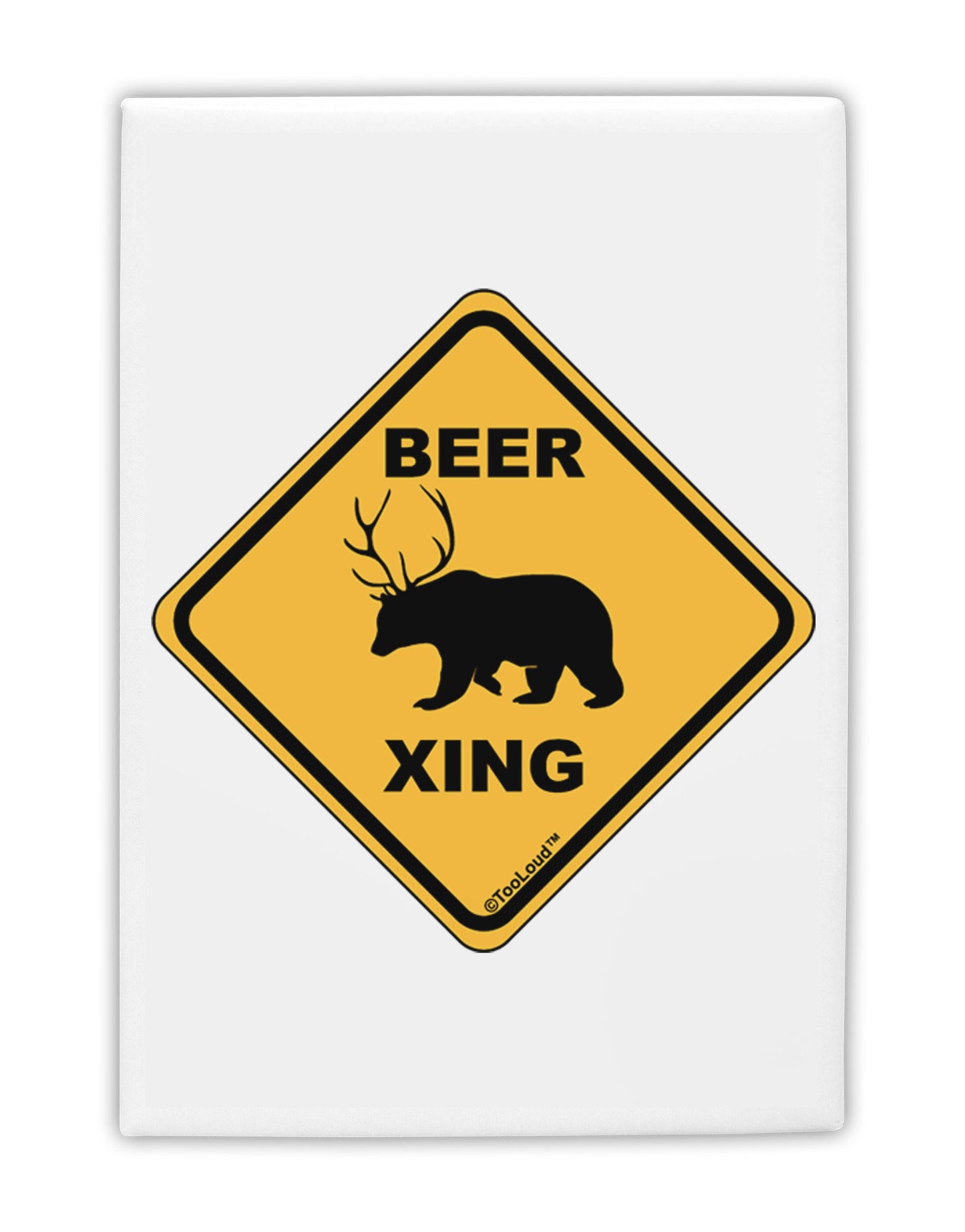 Beer Xing Fridge Magnet 2"x3-Fridge Magnet-TooLoud-White-Davson Sales