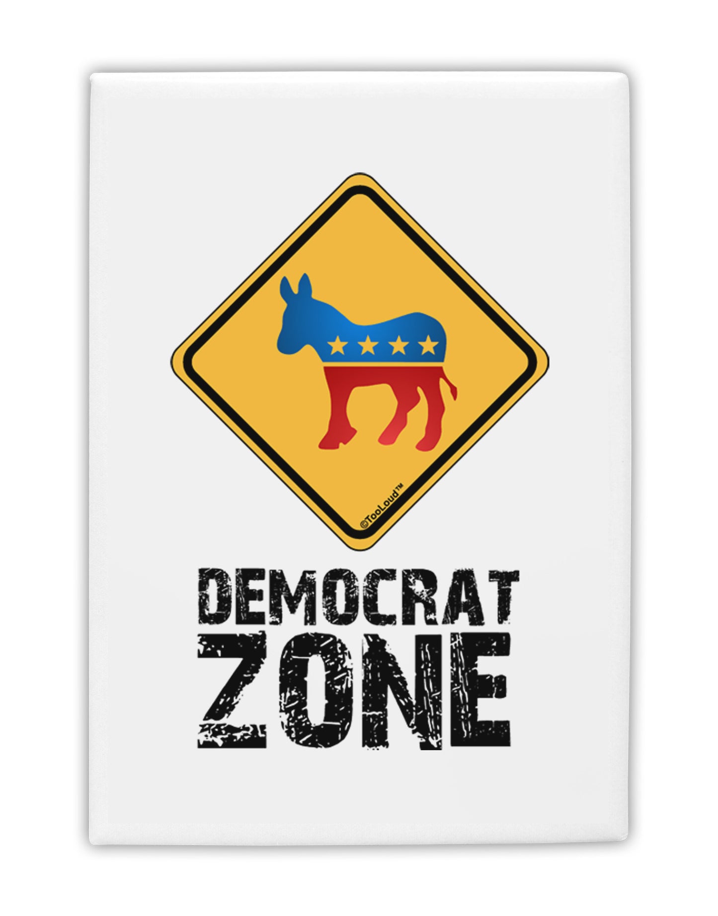 Democrat Zone Fridge Magnet 2"x3-Fridge Magnet-TooLoud-White-Davson Sales