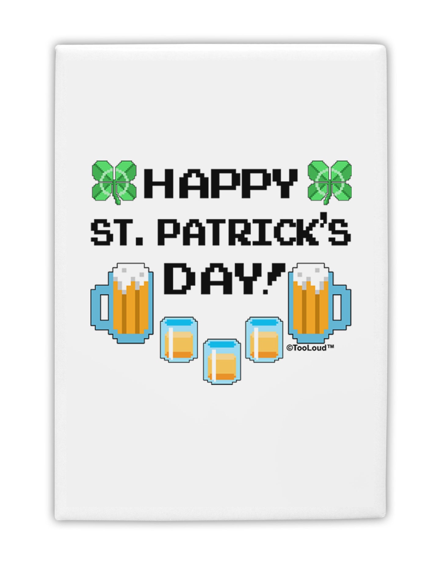 Pixel Happy St Patricks Day Fridge Magnet 2"x3-Fridge Magnet-TooLoud-White-Davson Sales
