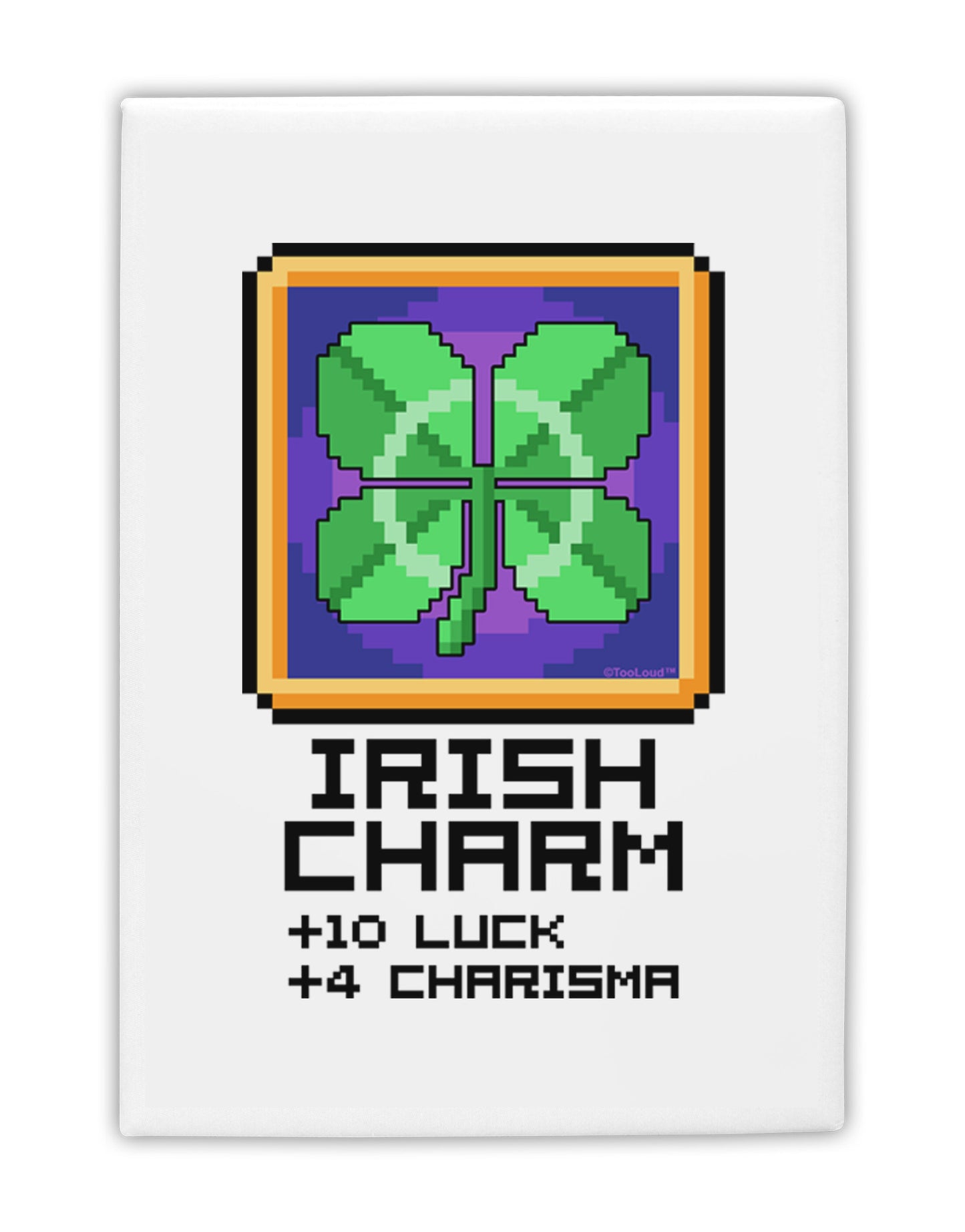 Pixel Irish Charm Item Fridge Magnet 2"x3-Fridge Magnet-TooLoud-White-Davson Sales