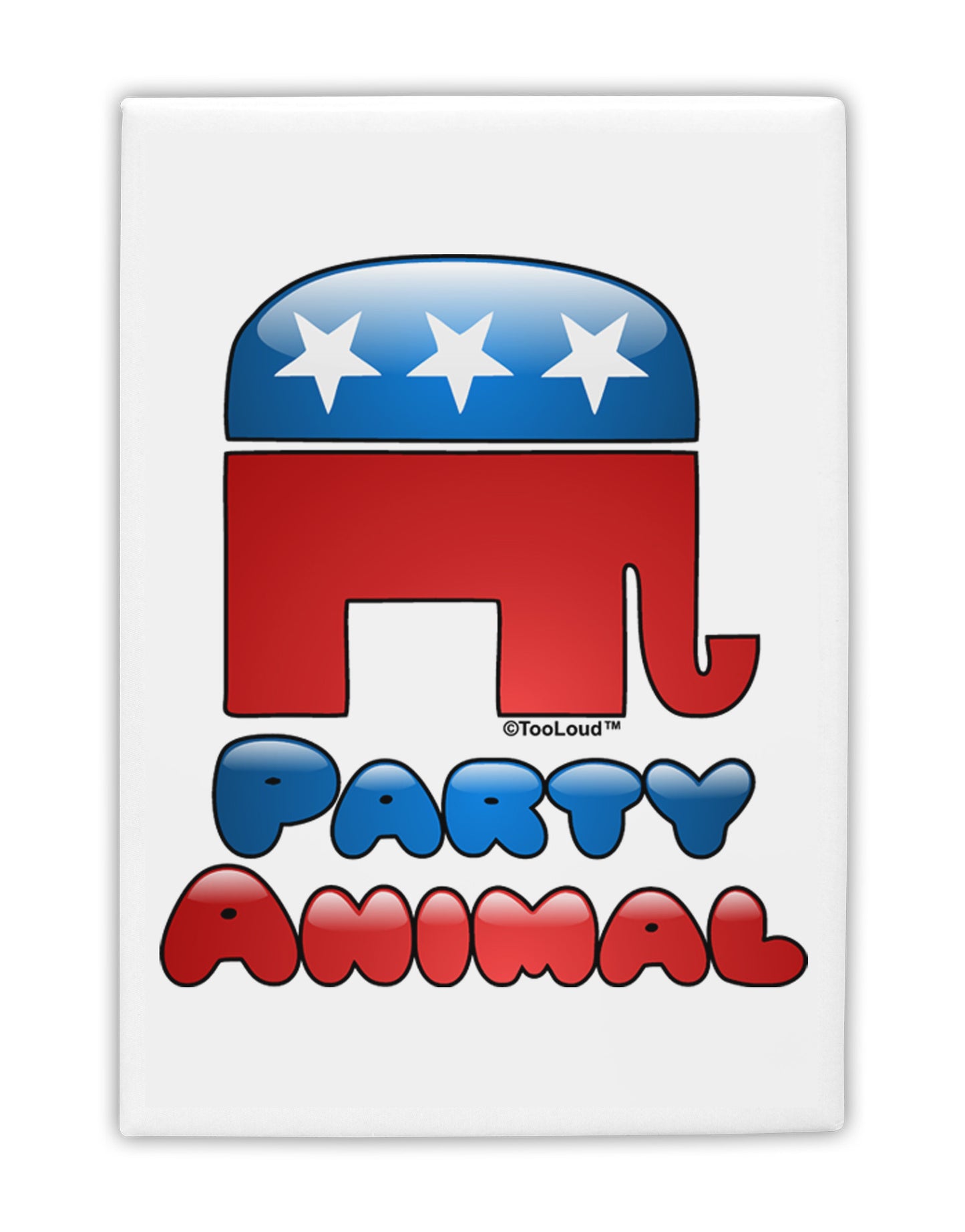 Republican Party Animal Fridge Magnet 2"x3-Fridge Magnet-TooLoud-White-Davson Sales