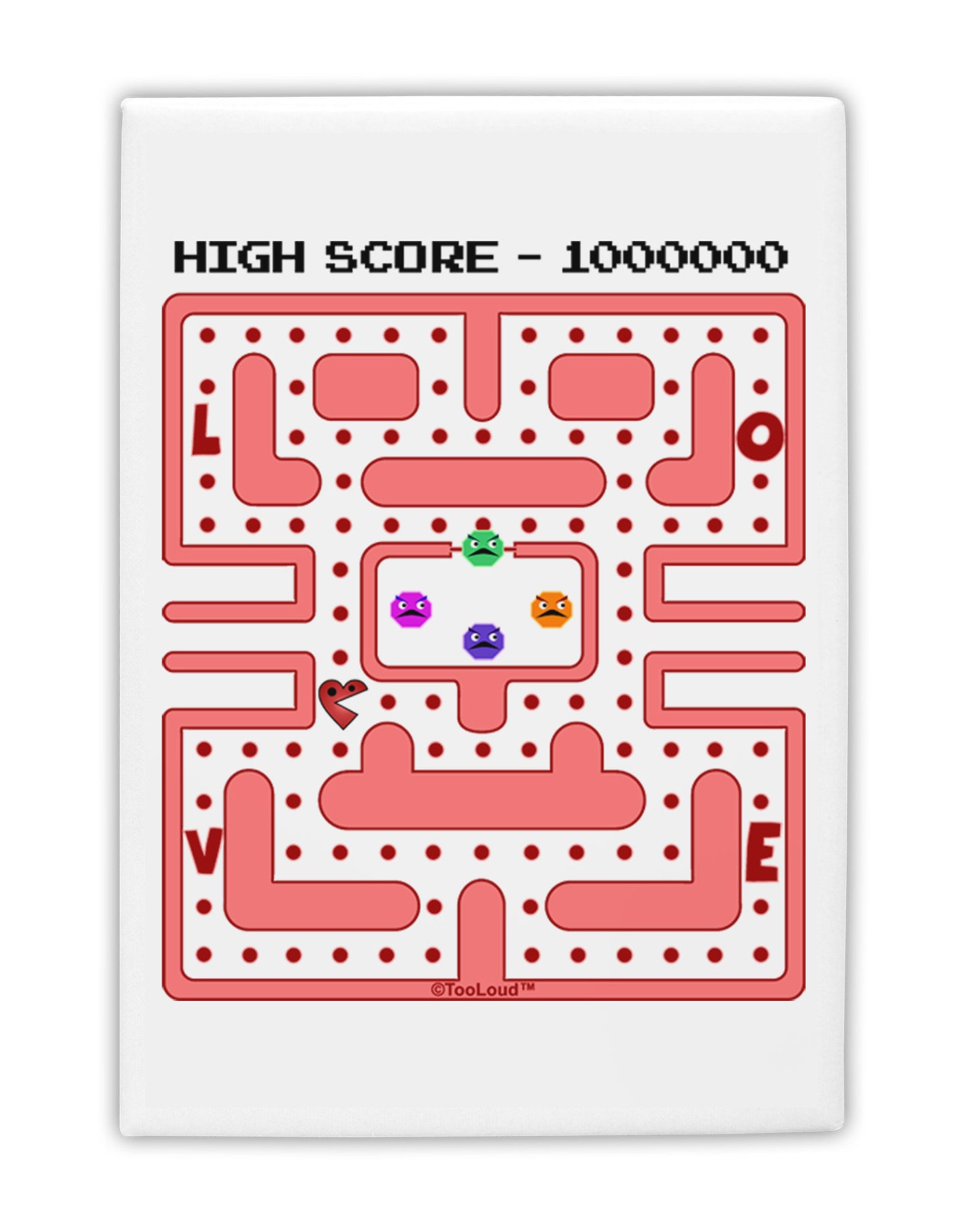 Retro Heart Man Fridge Magnet 2"x3-Fridge Magnet-TooLoud-White-Davson Sales