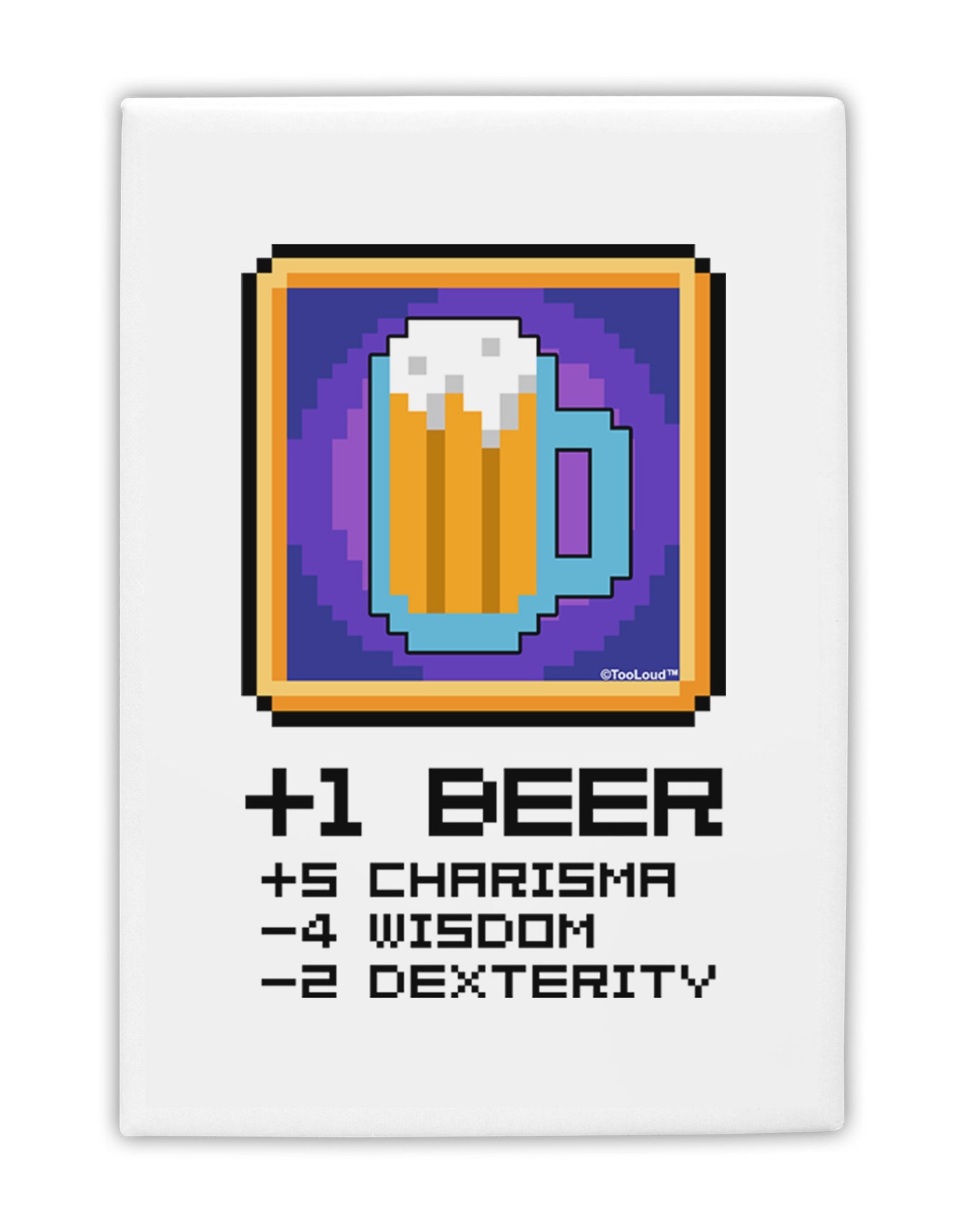 Pixel Beer Item Fridge Magnet 2"x3-Fridge Magnet-TooLoud-White-Davson Sales