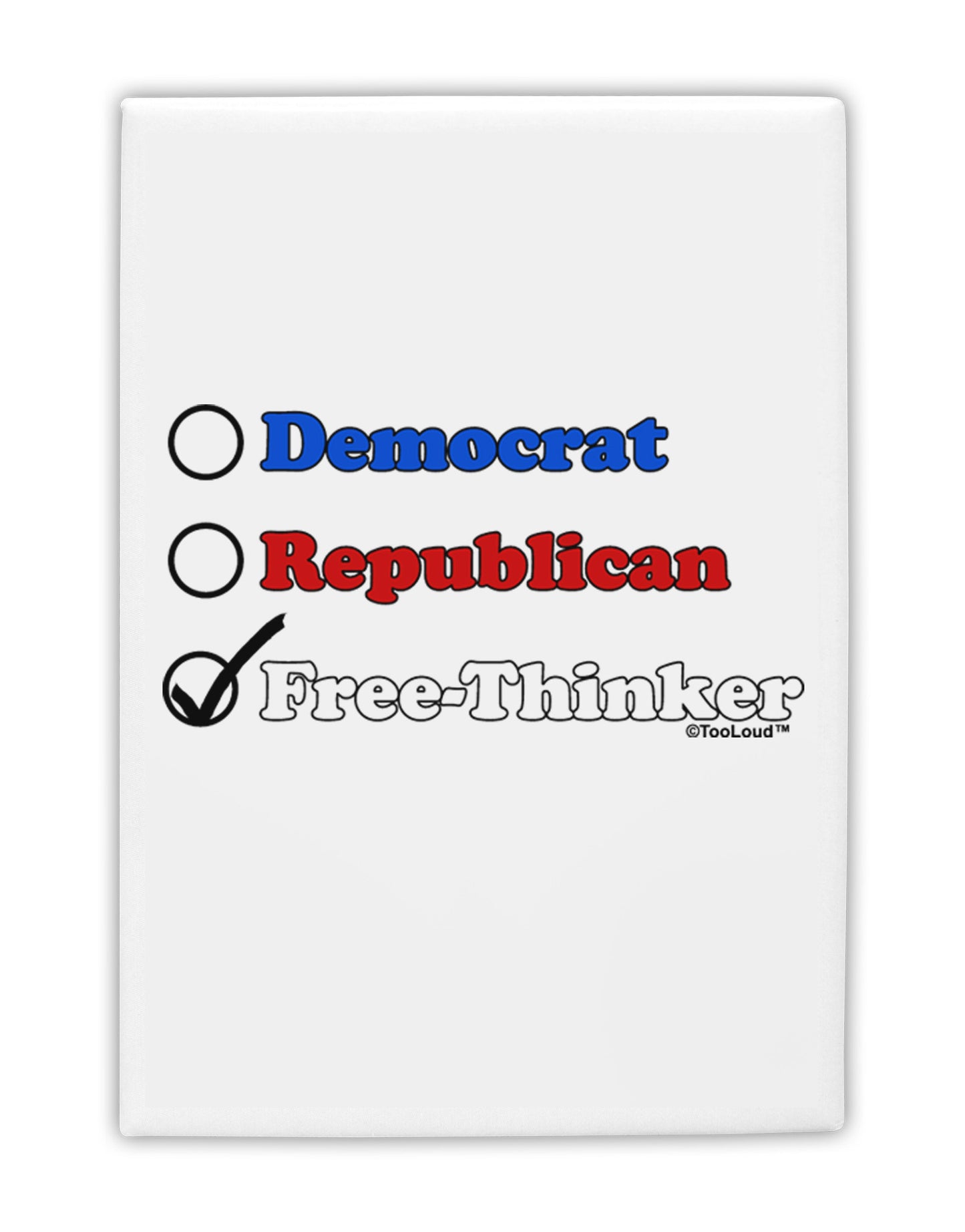 Free Thinker Checklist Fridge Magnet 2"x3-Fridge Magnet-TooLoud-White-Davson Sales