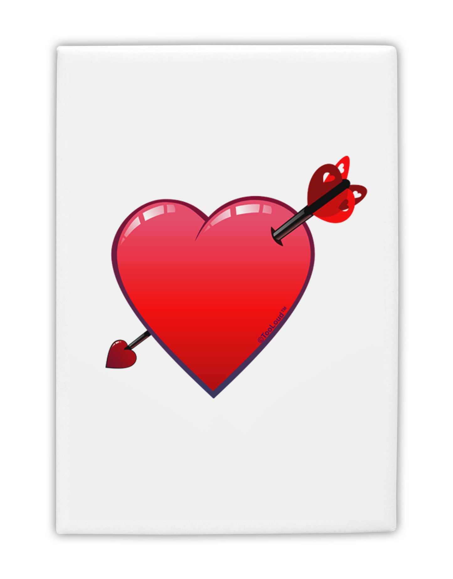 Shot Through the Heart Cute Fridge Magnet 2"x3 by TooLoud-Fridge Magnet-TooLoud-White-Davson Sales