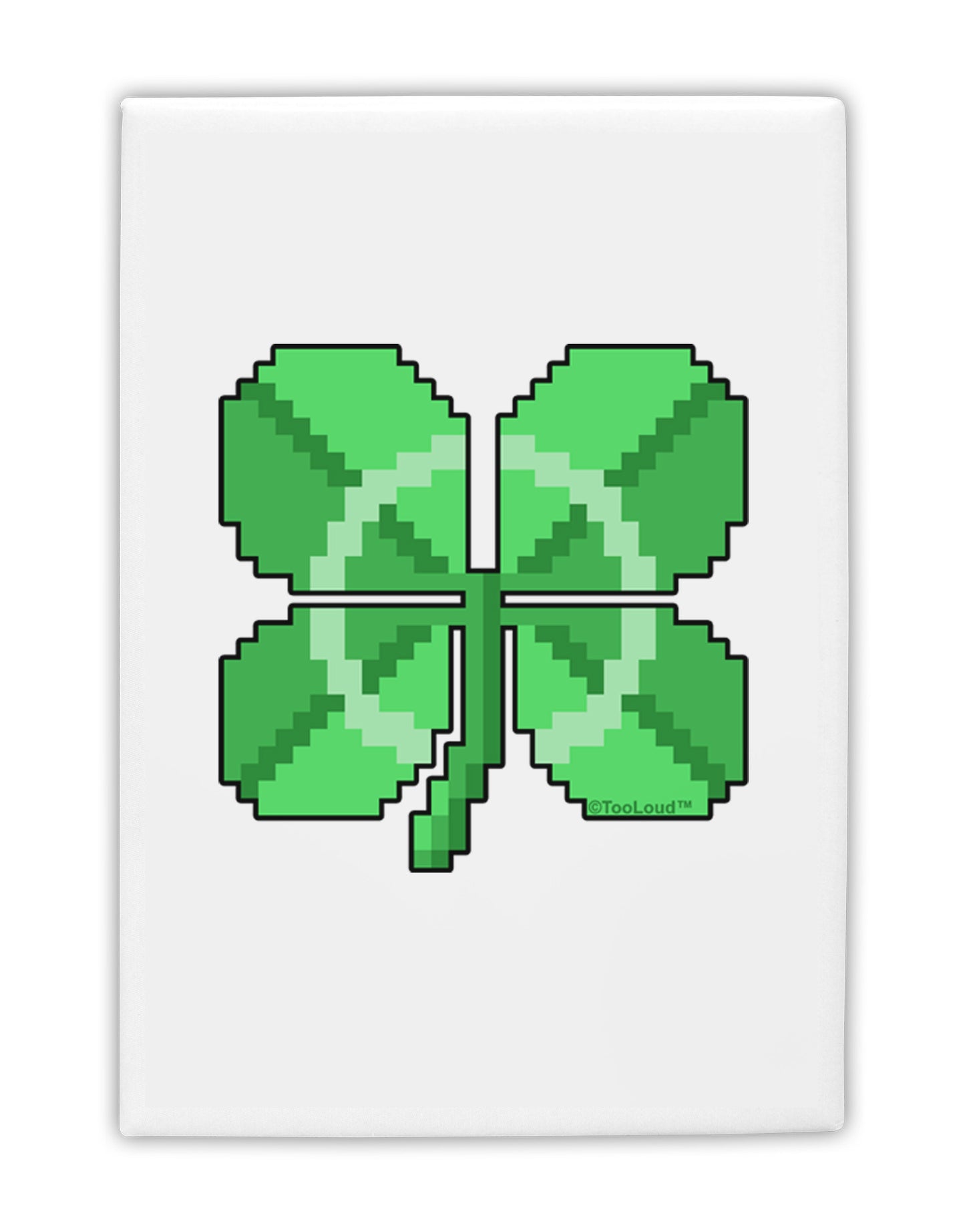 Pixel Four Leaf Clover Fridge Magnet 2"x3-Fridge Magnet-TooLoud-White-Davson Sales