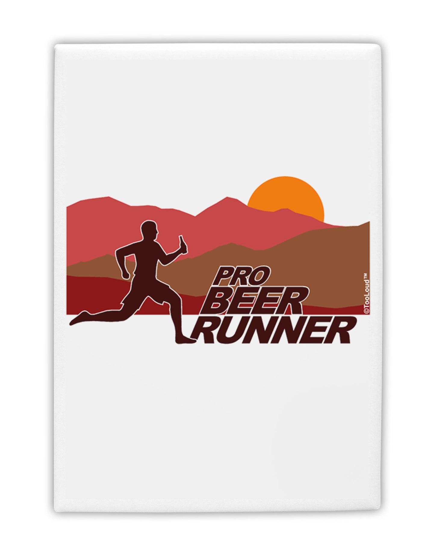Pro Beer Runner Man Fridge Magnet 2"x3-Fridge Magnet-TooLoud-White-Davson Sales