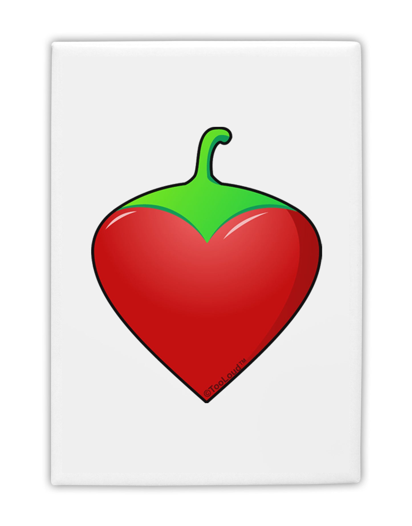 Chili Pepper Heart Fridge Magnet 2"x3-Fridge Magnet-TooLoud-White-Davson Sales