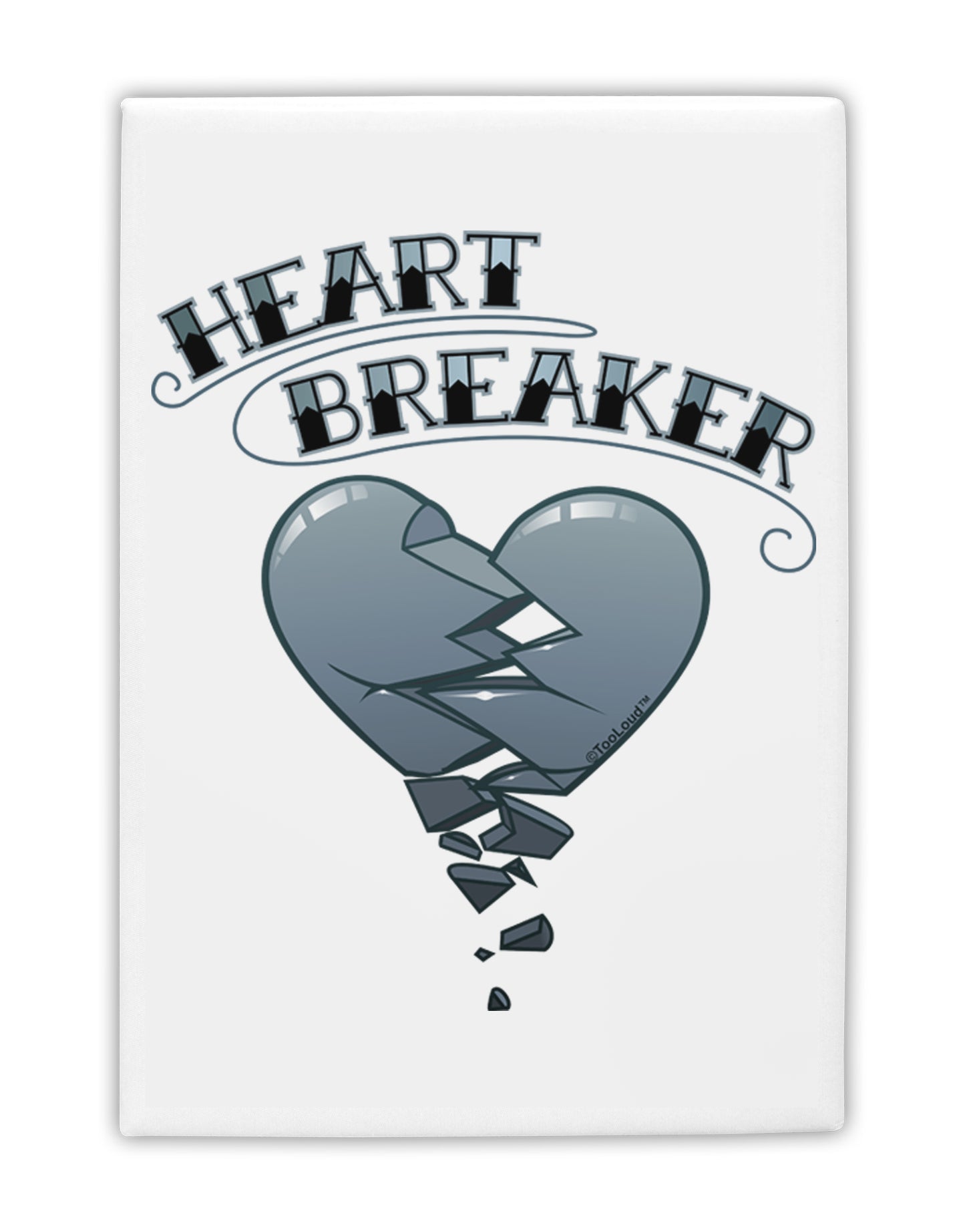 Heart Breaker Manly Fridge Magnet 2"x3 by TooLoud-TooLoud-White-Davson Sales