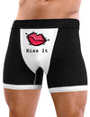 Valentines Day Underwear Kiss It - Mens Sexy Boxer Brief Underwear-Boxer Briefs-NDS Wear-Black with White-Small-Davson Sales