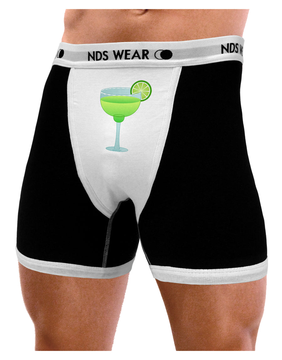 Green Margarita with Lime - Cinco de Mayo Mens NDS Wear Boxer Brief Underwear by TooLoud-Boxer Briefs-NDS Wear-Black-with-White-Small-Davson Sales