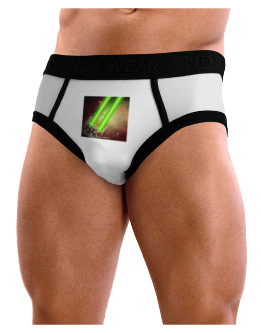 Laser Eyes Cat in Space Design Mens NDS Wear Briefs Underwear by TooLoud-Mens Briefs-NDS Wear-White-Small-Davson Sales