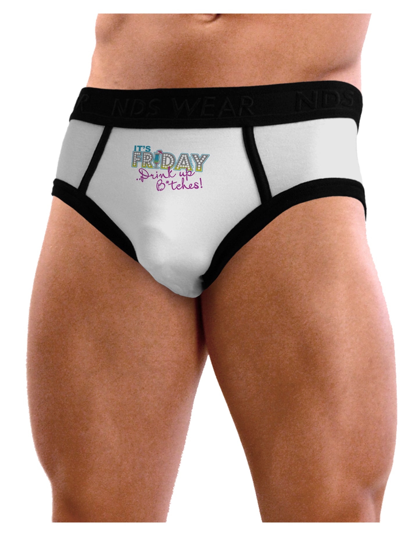 It's Friday - Drink Up Mens NDS Wear Briefs Underwear-Mens Briefs-NDS Wear-White-Small-Davson Sales
