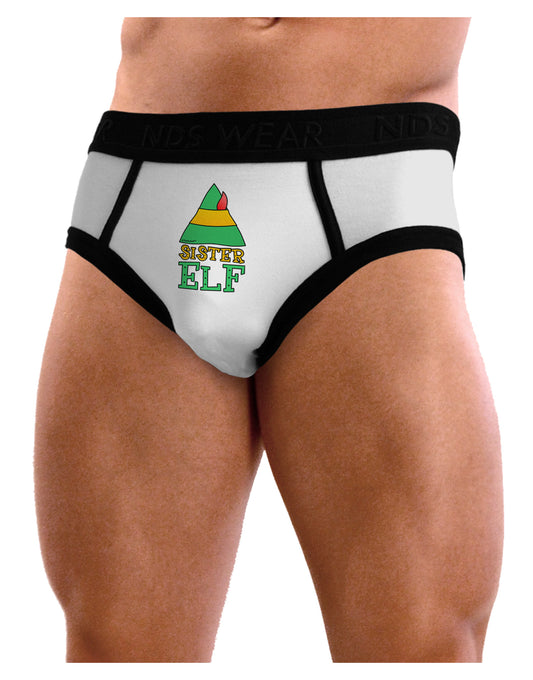 Matching Christmas Design - Elf Family - Sister Elf Mens NDS Wear Briefs Underwear-Mens Briefs-NDS Wear-White-Small-Davson Sales