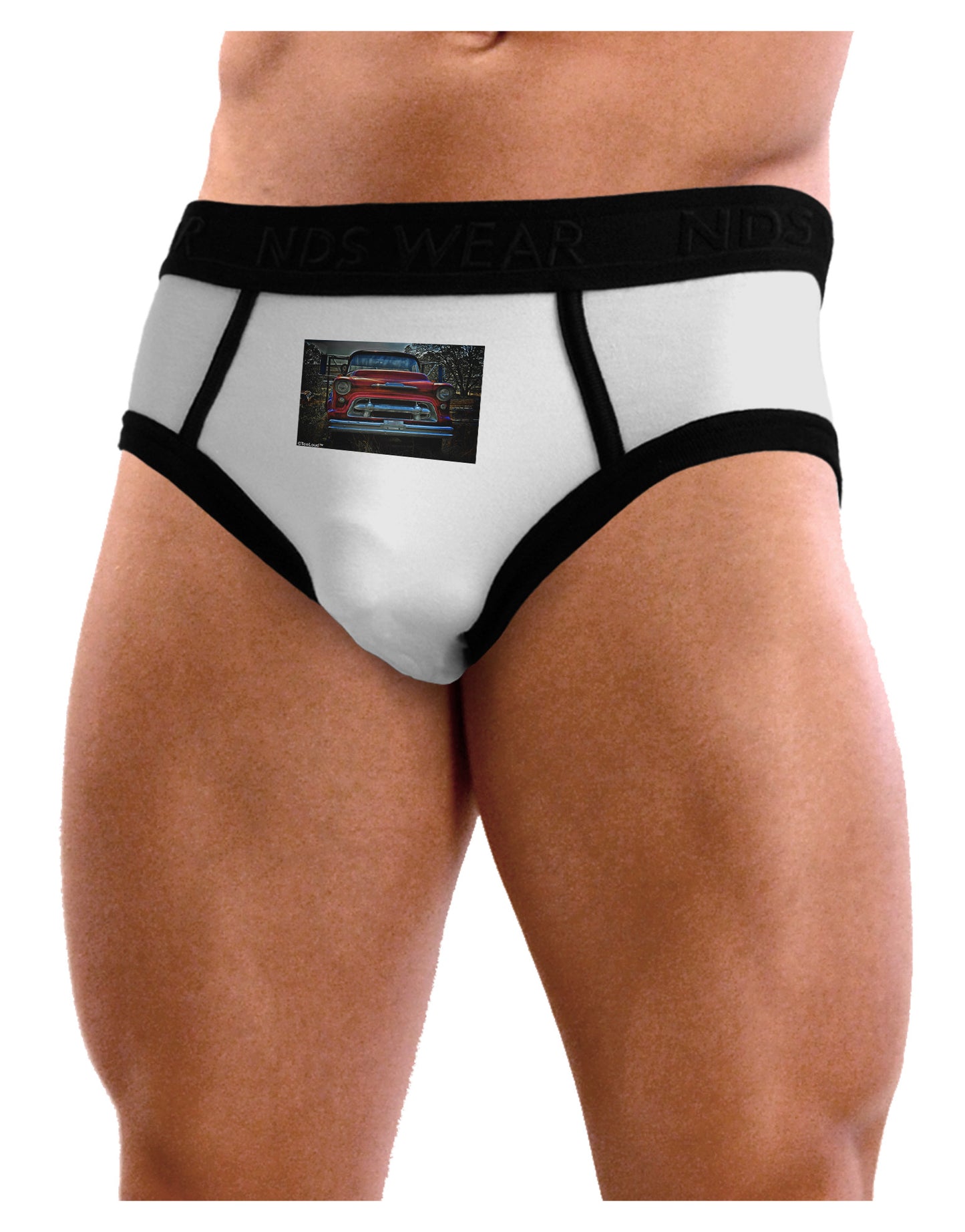 TooLoud Vintage Truck Mens NDS Wear Briefs Underwear-Mens Briefs-NDS Wear-White-Small-Davson Sales