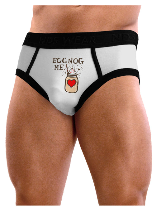 Eggnog Me Mens NDS Wear Briefs Underwear-Mens Briefs-NDS Wear-White-with-Black-Small-Davson Sales