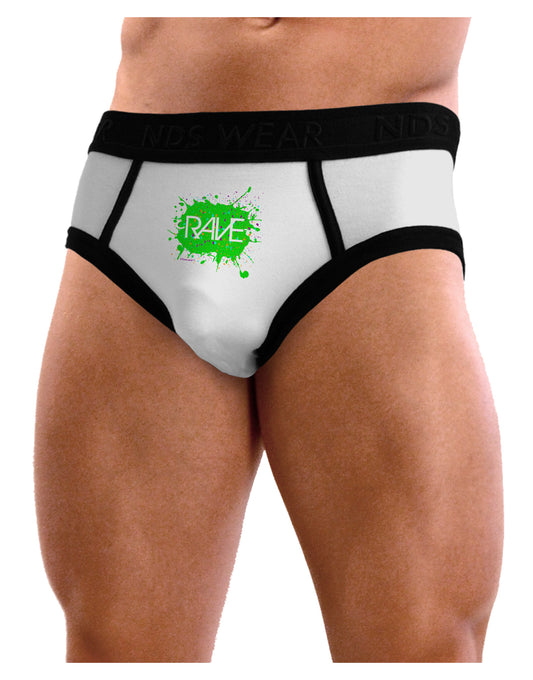 Rave Splatter Green Mens NDS Wear Briefs Underwear-Mens Briefs-NDS Wear-White-Small-Davson Sales