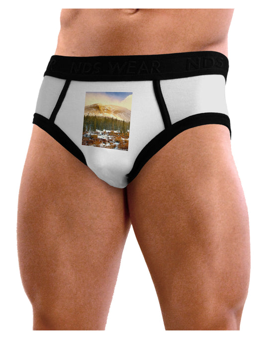 Nature Photography - Mountain Glow Mens NDS Wear Briefs Underwear by NDS Wear-Mens Briefs-NDS Wear-White-Small-Davson Sales