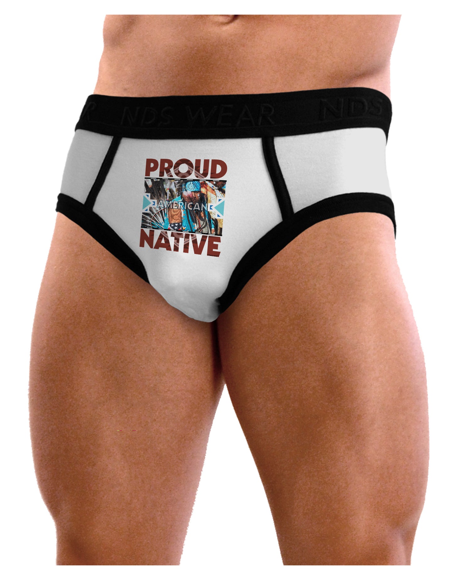 Proud Native American Mens NDS Wear Briefs Underwear-Mens Briefs-NDS Wear-White-Small-Davson Sales