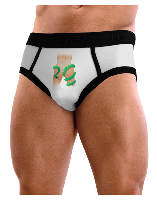 Lady Anaconda Design Medium Mens NDS Wear Briefs Underwear-Mens Briefs-NDS Wear-White-Small-Davson Sales