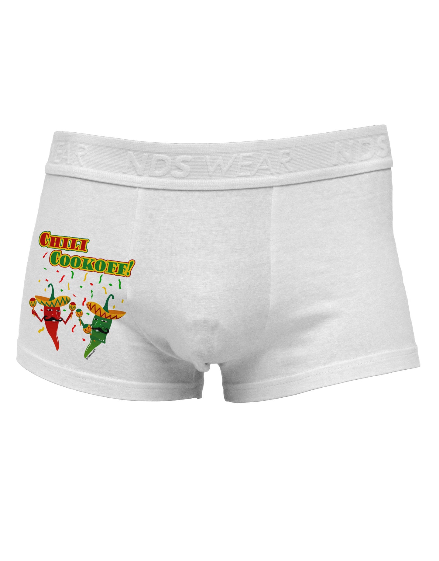 Chili Cookoff! Chile Peppers Side Printed Mens Trunk Underwear-Mens Trunk Underwear-TooLoud-White-Small-Davson Sales