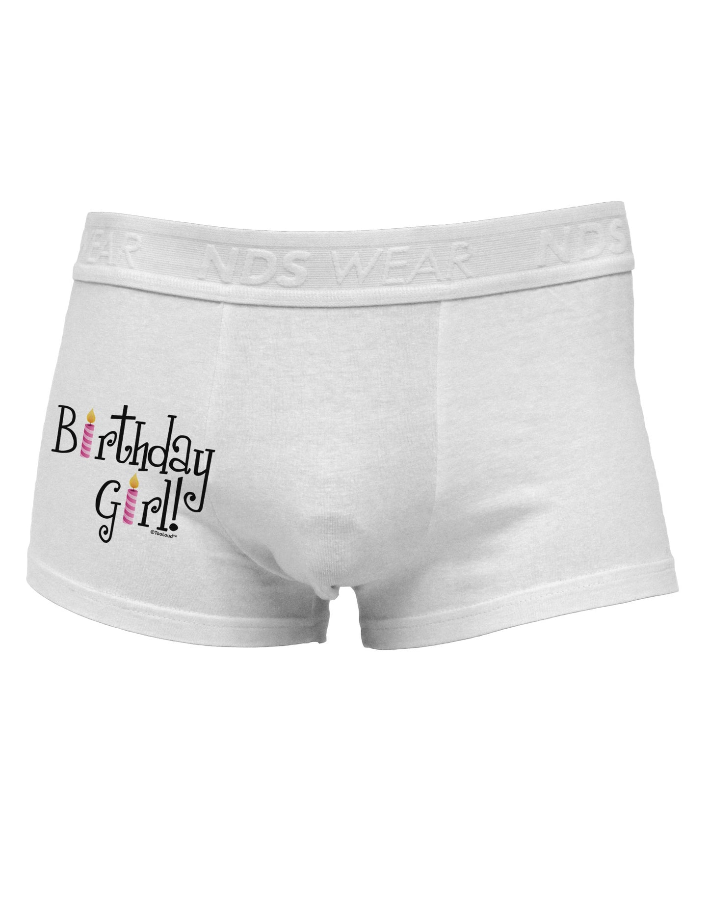 Birthday Girl - Birthday Candles Side Printed Mens Trunk Underwear by TooLoud-Mens Trunk Underwear-TooLoud-White-Small-Davson Sales
