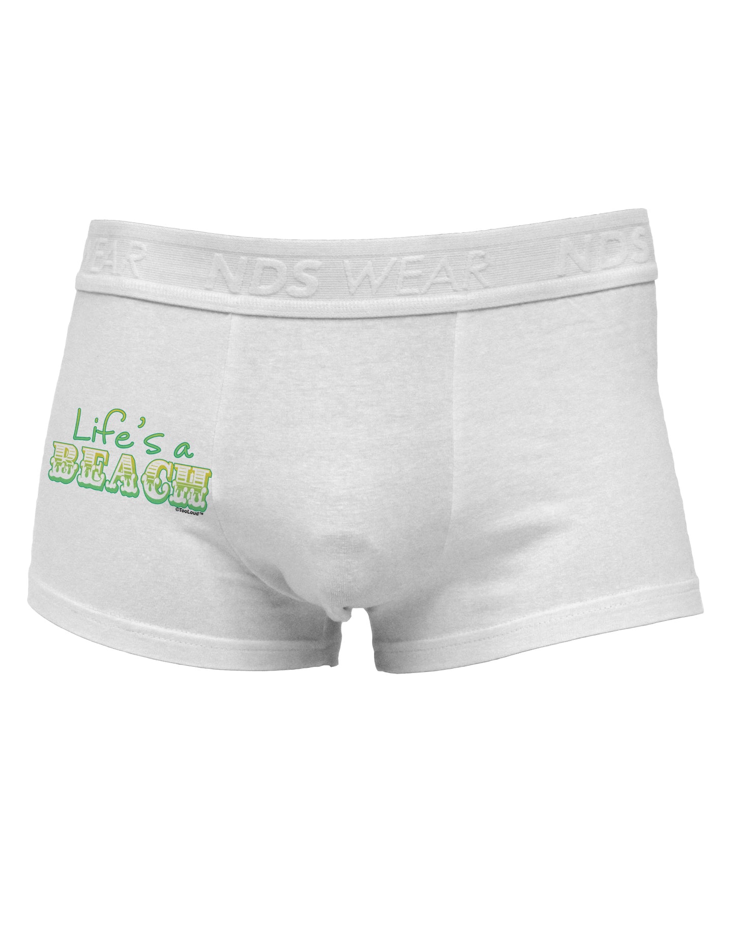 Lifes a Beach Color Side Printed Mens Trunk Underwear by TooLoud-Mens Trunk Underwear-NDS Wear-White-Small-Davson Sales