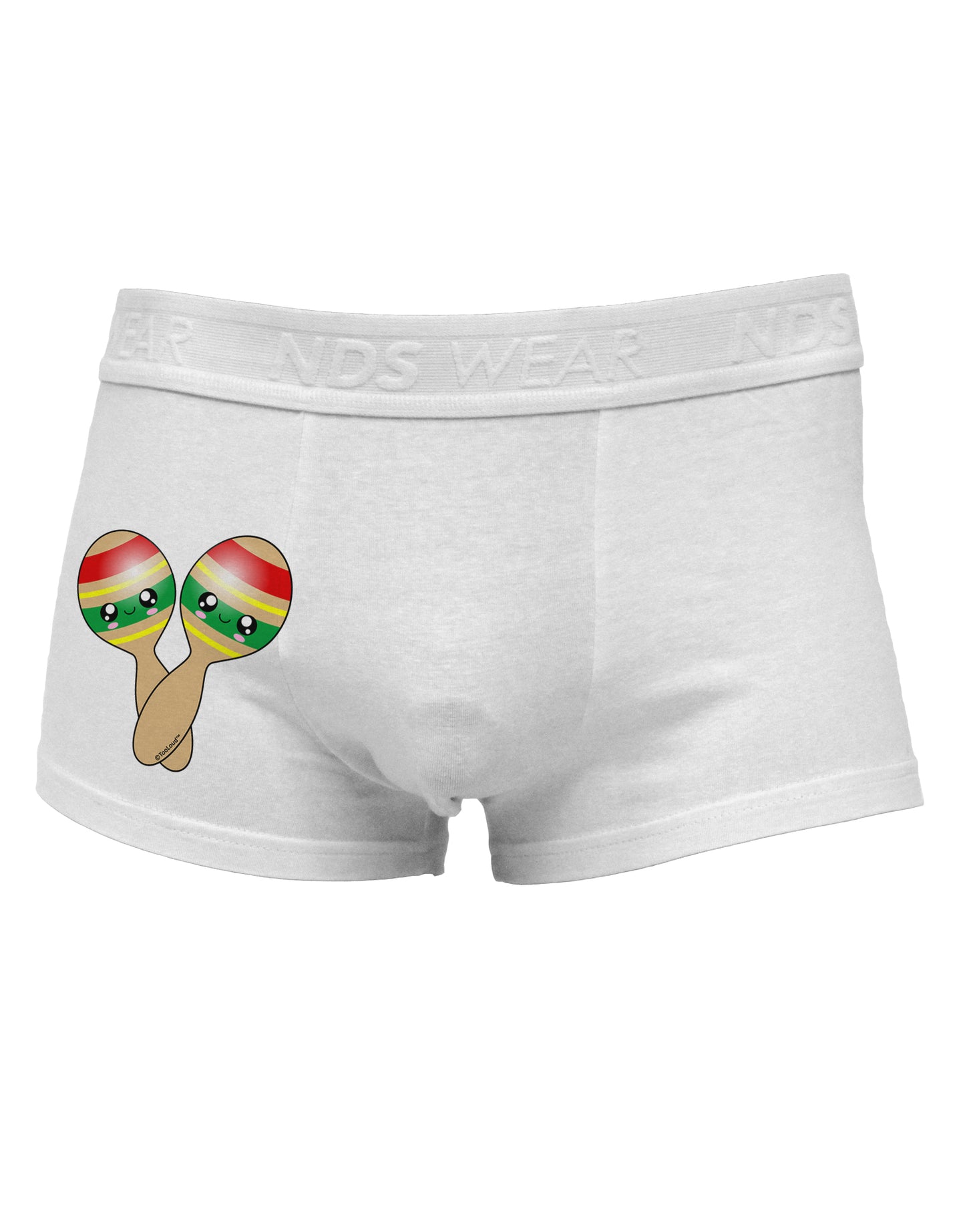 Cute Maracas Design Side Printed Mens Trunk Underwear by TooLoud-Mens Trunk Underwear-NDS Wear-White-Small-Davson Sales