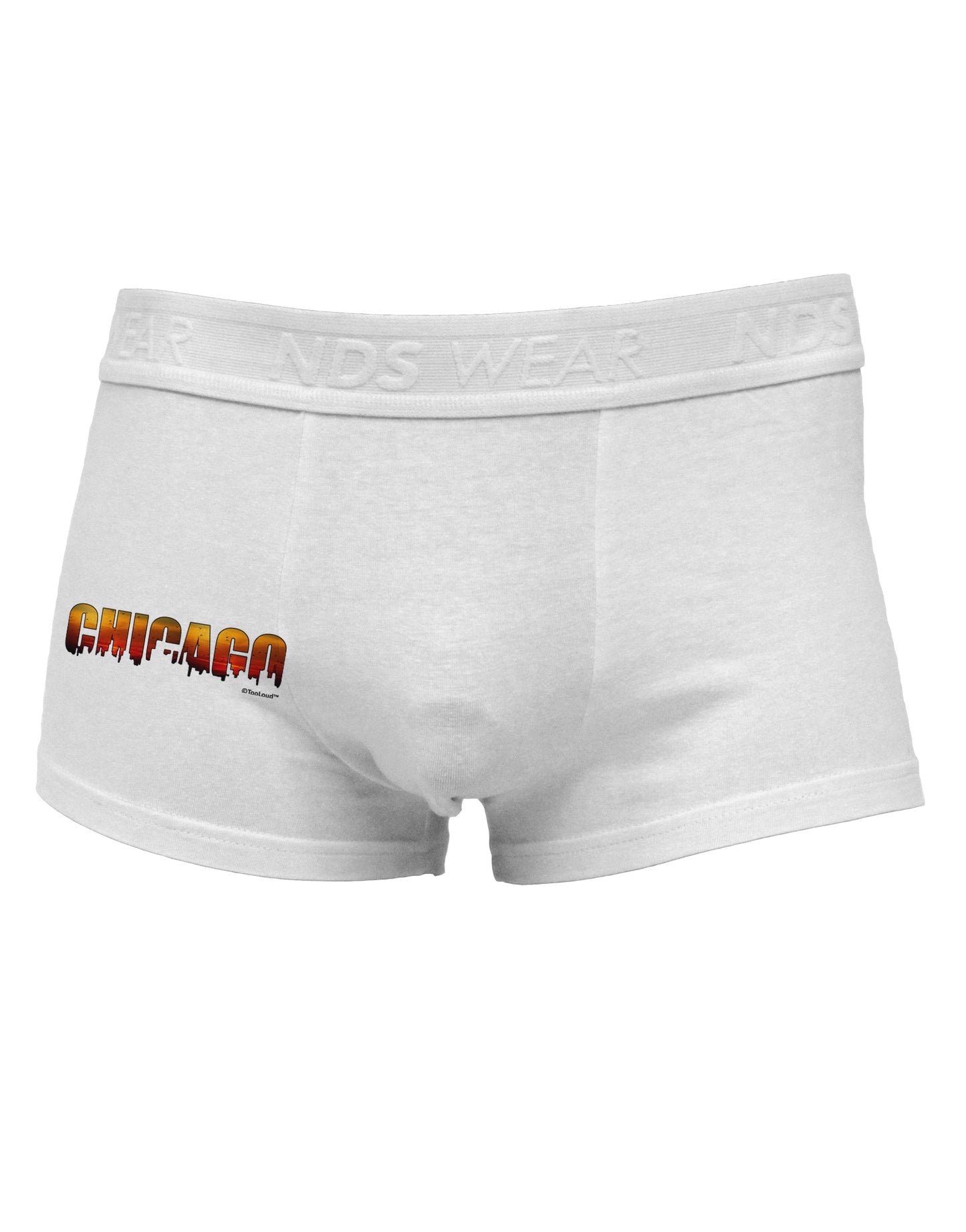 Chicago Skyline Cutout - Sunset Sky Side Printed Mens Trunk Underwear by TooLoud-Mens Trunk Underwear-TooLoud-White-Small-Davson Sales
